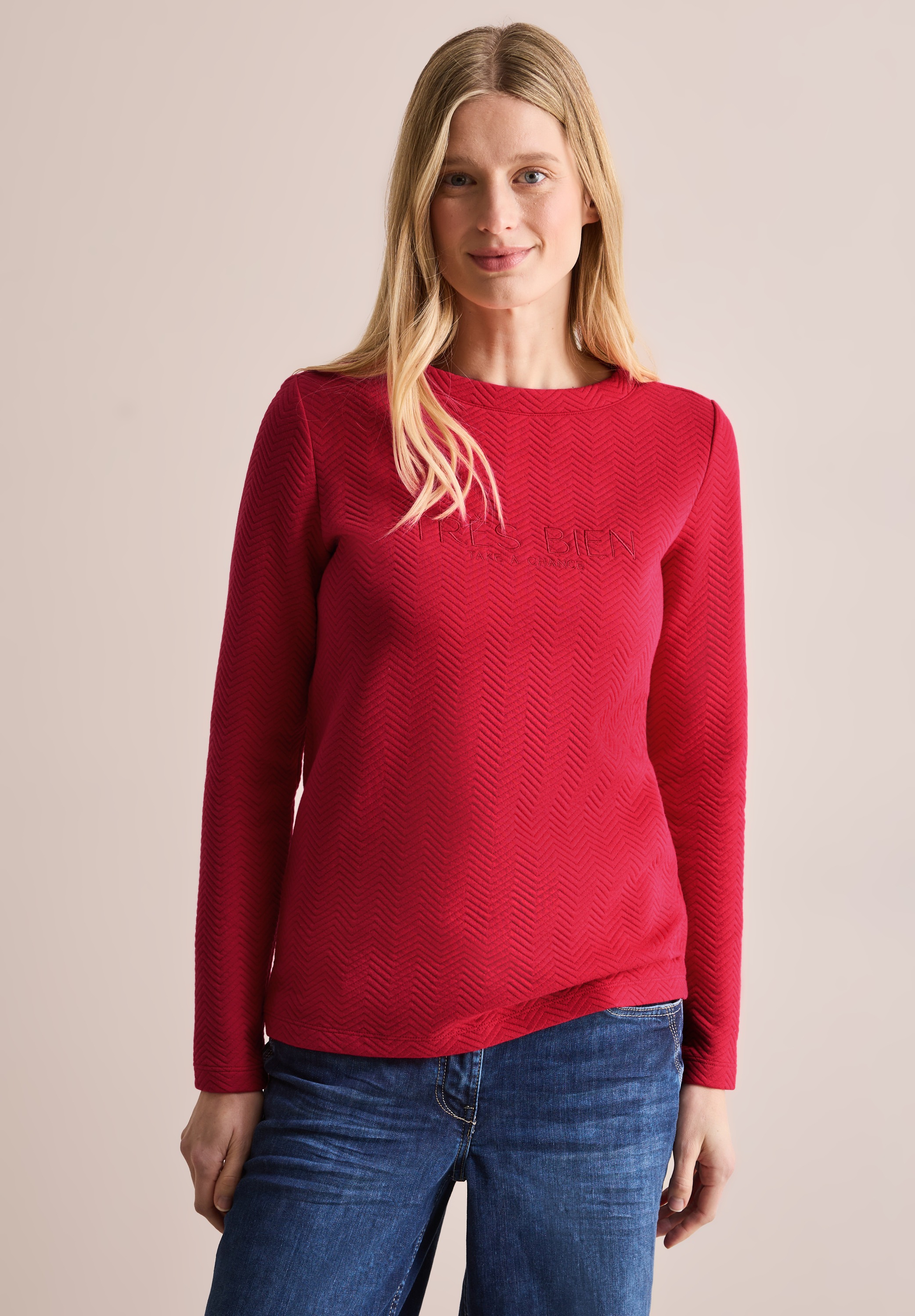 Cecil Langarmshirt, aus Baumwolle mit Stretchante