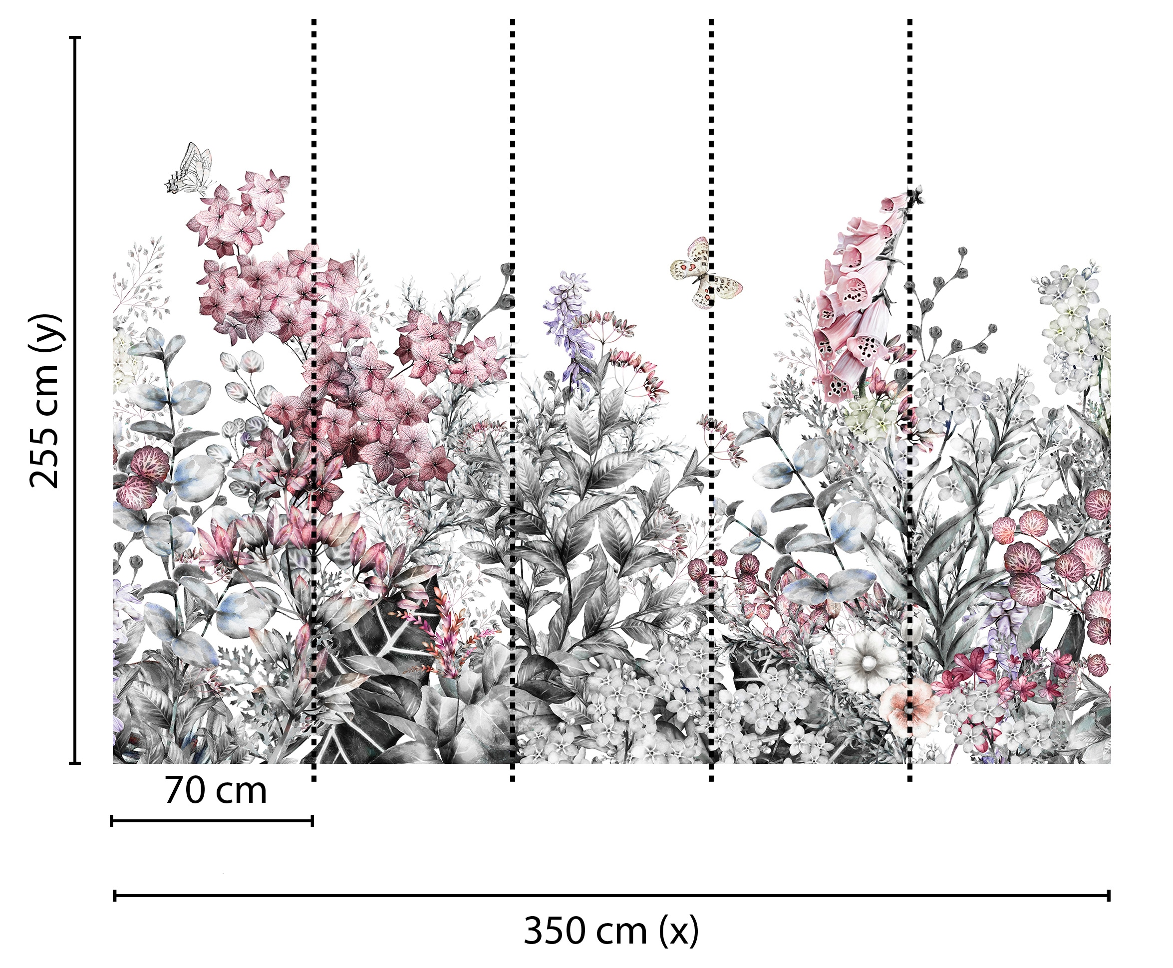 living walls Fototapete »Designwalls Flower Painting« glatt Vlies, Wand, Schräge, Decke