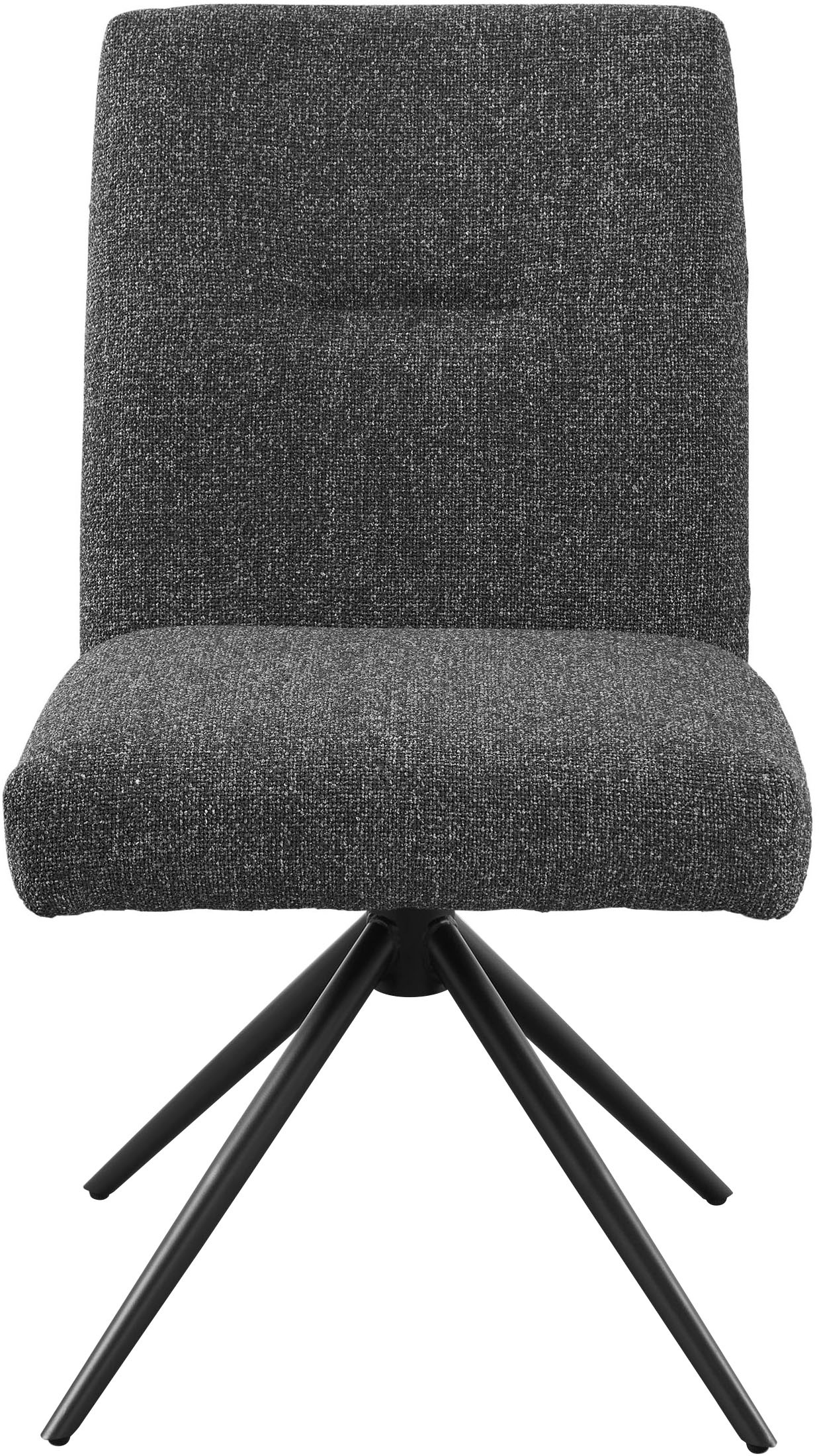 Esszimmerstuhl "Tracy", grau (anthrazit, schwarz, anthrazit), B:51,5cm H:92,5cm T:65cm, Polyester, SET ONE BY MUSTERRING, Stühle, Esszimmerstuhl, 2er-Set, Stativgestell schwarz, Sitz aus Webstoff, B52 x T65 cm 3