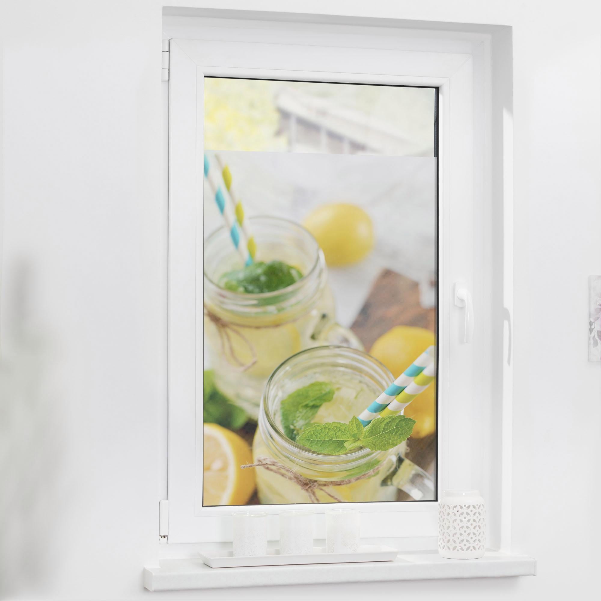 LICHTBLICK ORIGINAL Fensterfolie »Limo«, 1 St., blickdicht, strukturiertKlebepunkte, selbstklebend, Sichtschutz