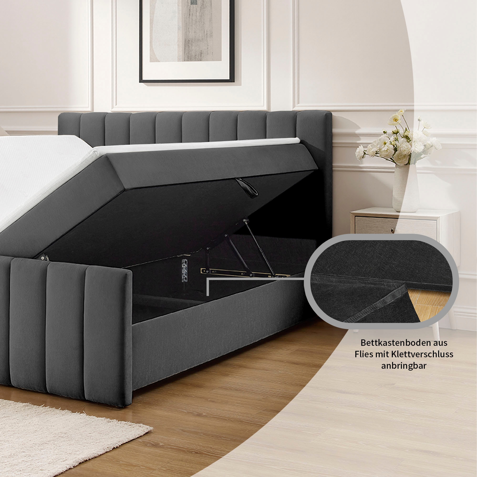 OTTO home Boxbett »Yanna inkl. Bettkasten und Topper, Liegefläche 180x200cm« erhältlich in der Größe 180x200 cm