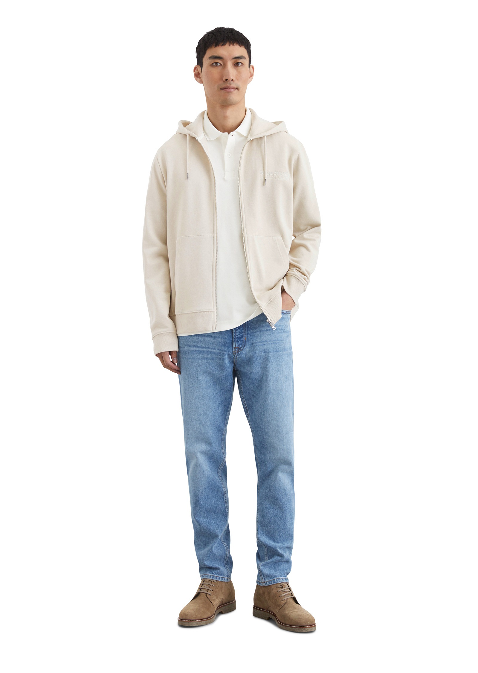 Marc O'Polo Sweatjacke »mit seitlichen Rippeinsätzen«