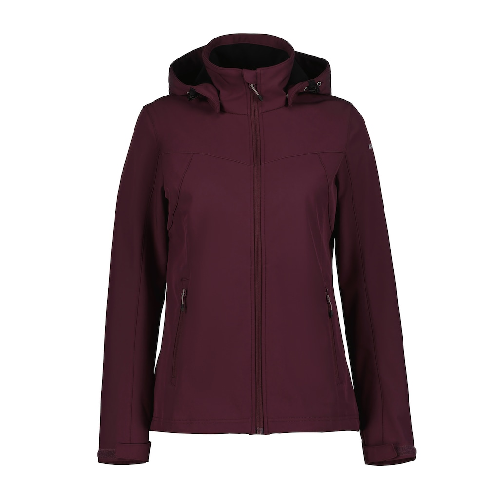 Icepeak Softshelljacke »D SOFTSHELLJACKE BRENHAM«, mit Kapuze, mit hohem Stehkragen