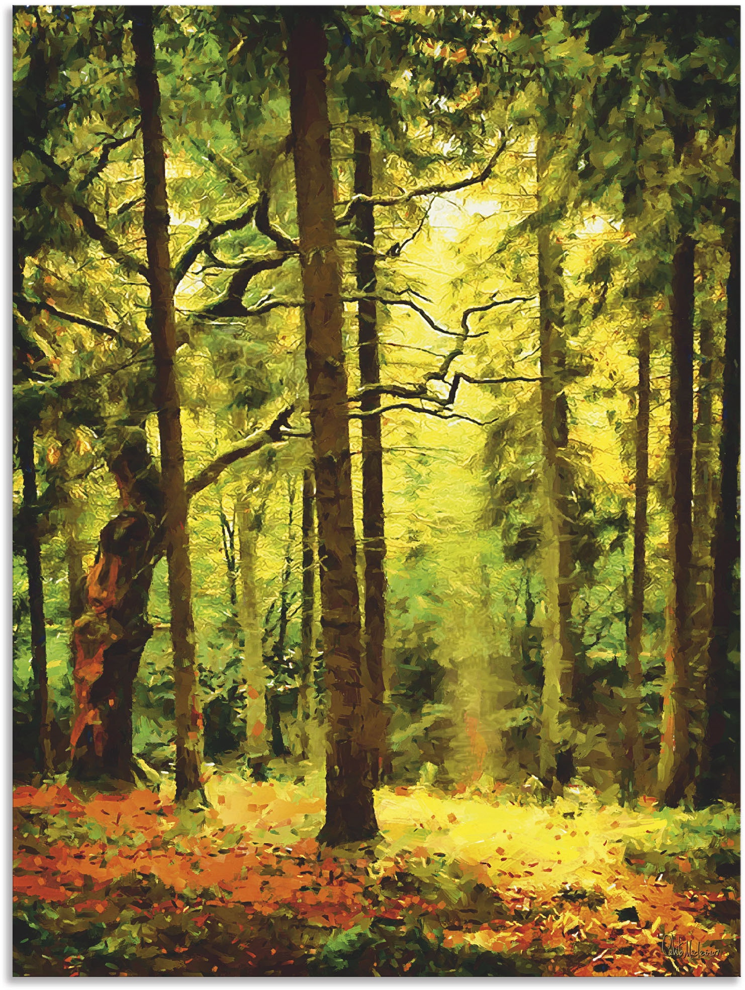 Wandaufkleber »Wald Poster oder als bestellen Waldbilder, in Leinwandbild, (1 Artland BAUR Wandbild II«, | St.), versch. Alubild, Größen