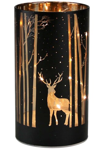 AM Design LED Windlicht »Weihnachtsdeko«, 1 St., Warmweiß, mit abgebildeten Hirsch kaufen