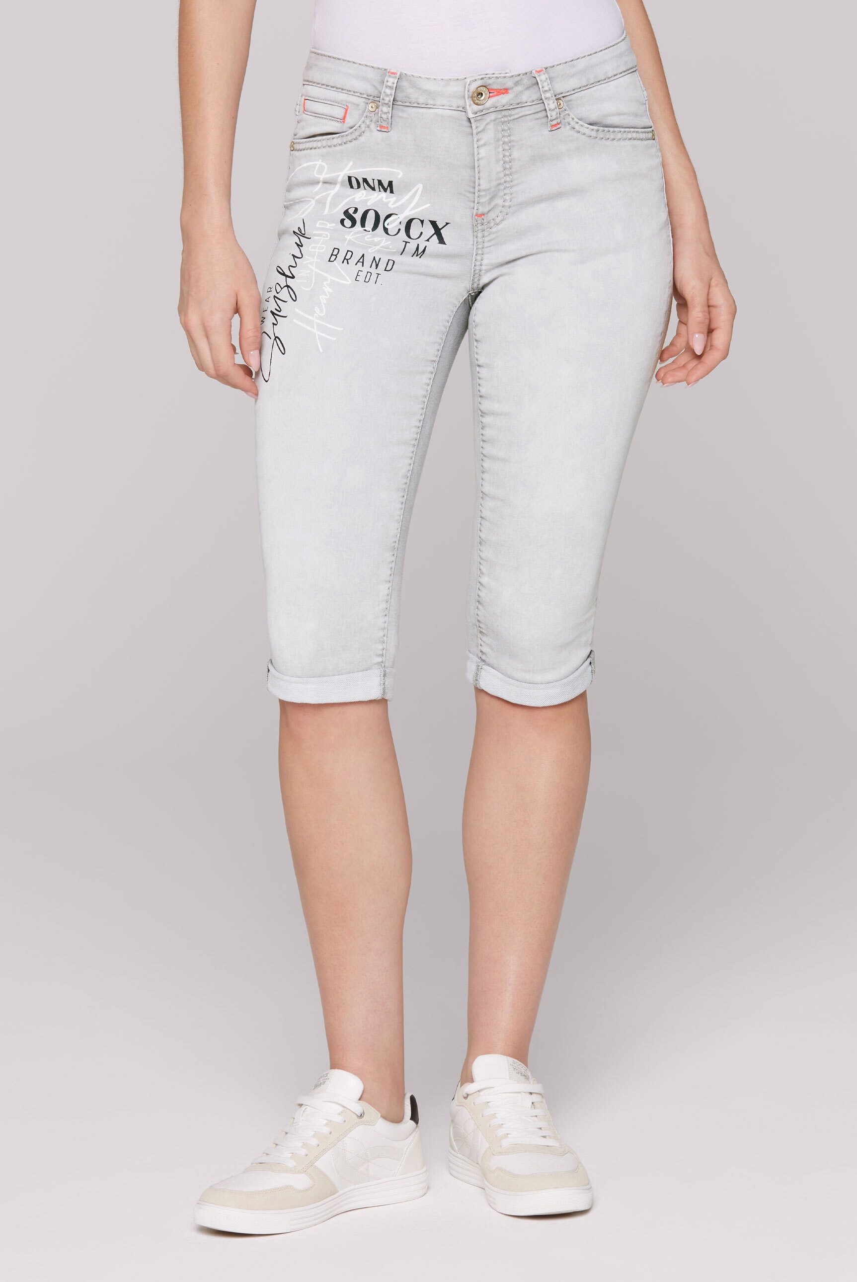 SOCCX Jeansshorts, mit Wording-Print günstig online kaufen