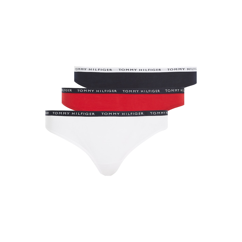 Tommy Hilfiger Underwear T-String, (3 St.), mit schmalem Logobündchen