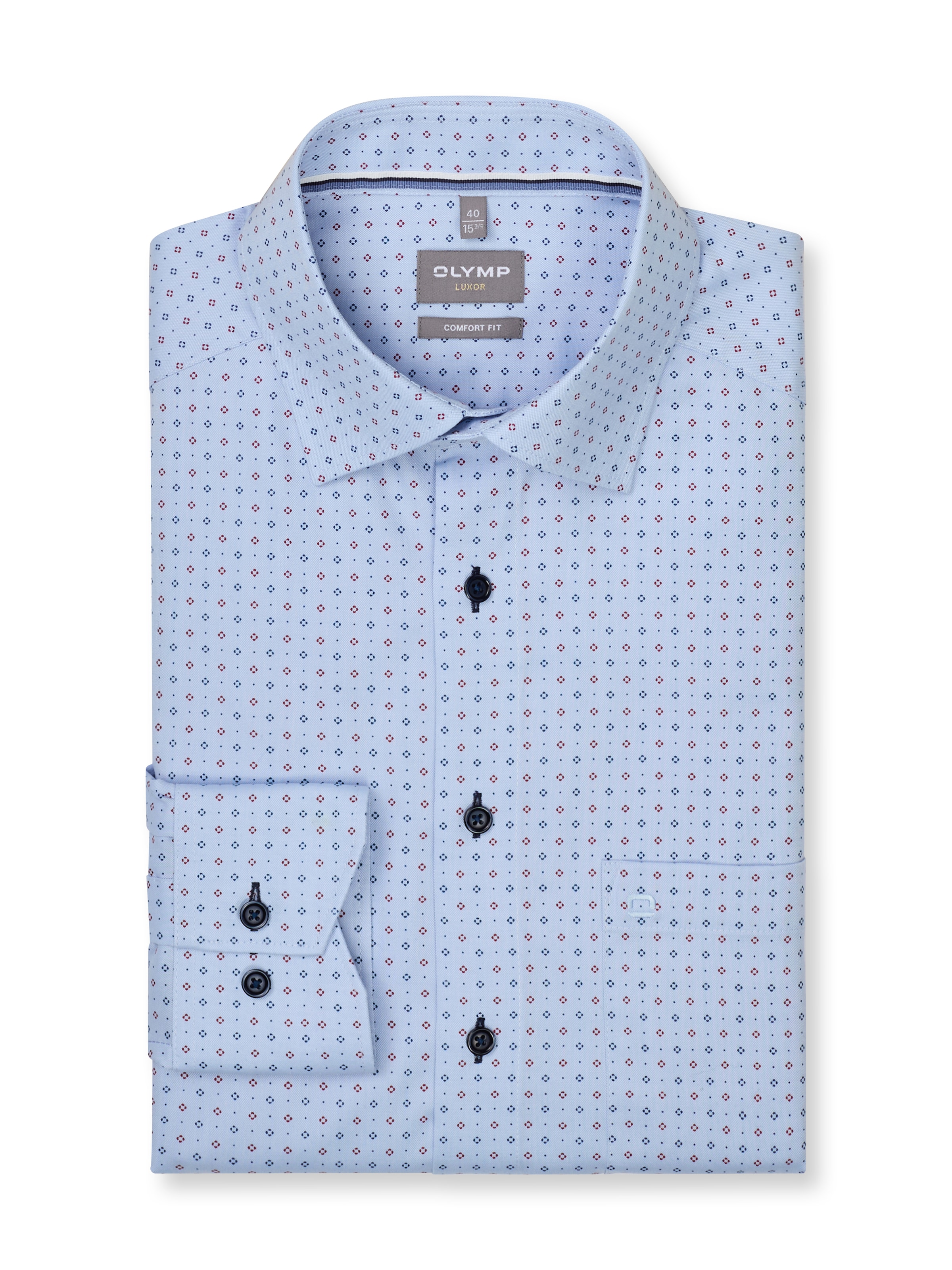 OLYMP Langarmhemd »Luxor« Businesshemd, comfort fit, Under-Button-down-Kragen