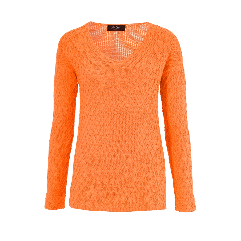 Aniston CASUAL V-Ausschnitt-Pullover