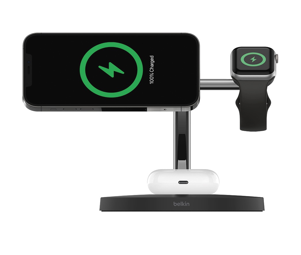 Wireless Charger »BoostCharge Pro«, Kabelloses 3-in-1 Ladegerät mit Qi2 für iPhone...