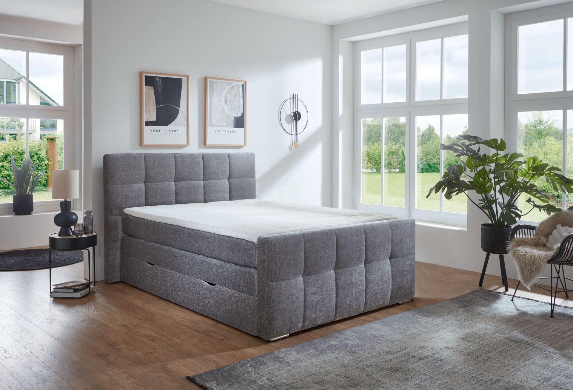 Places of Style Boxspringbett »Rosà«, H3/H3, H3/H4, H4/H4 möglich