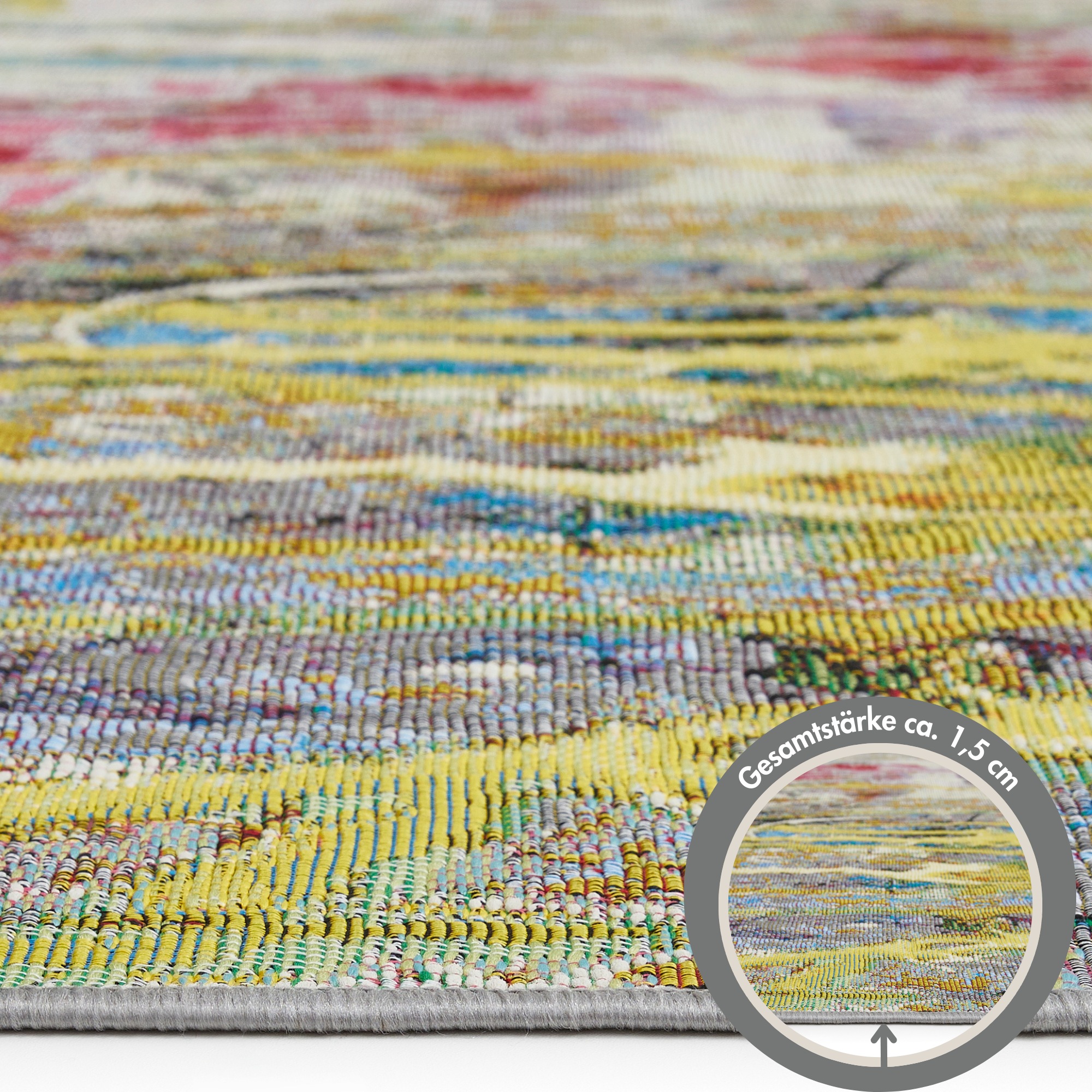 Andiamo Teppich »Platana«, rechteckig, 3 mm Höhe, modernes Design, In- und Outdoor geeignet, Balkon, Terrasse