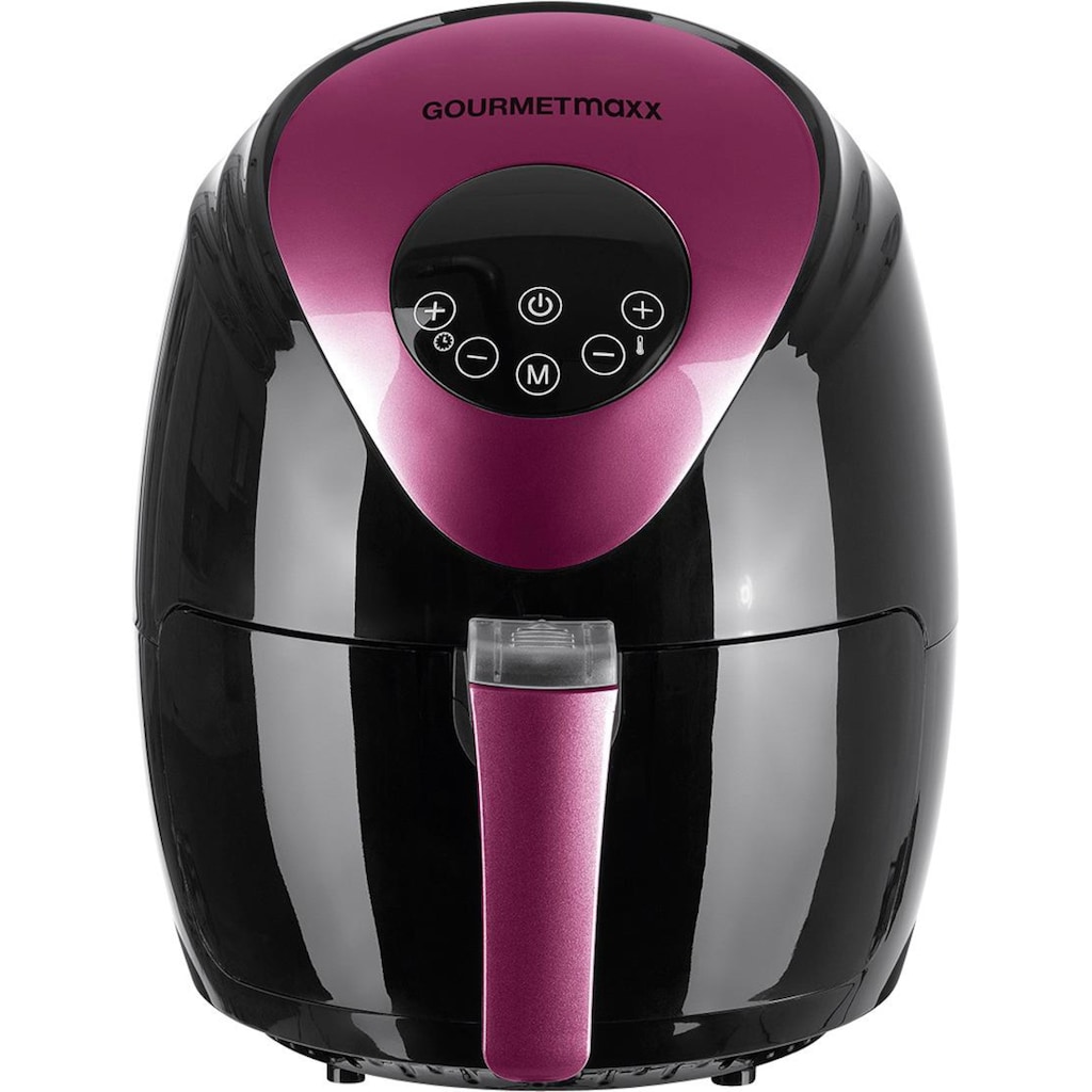 GOURMETmaxx Heißluftfritteuse »Digital, schwarz/beere«, 1500 W