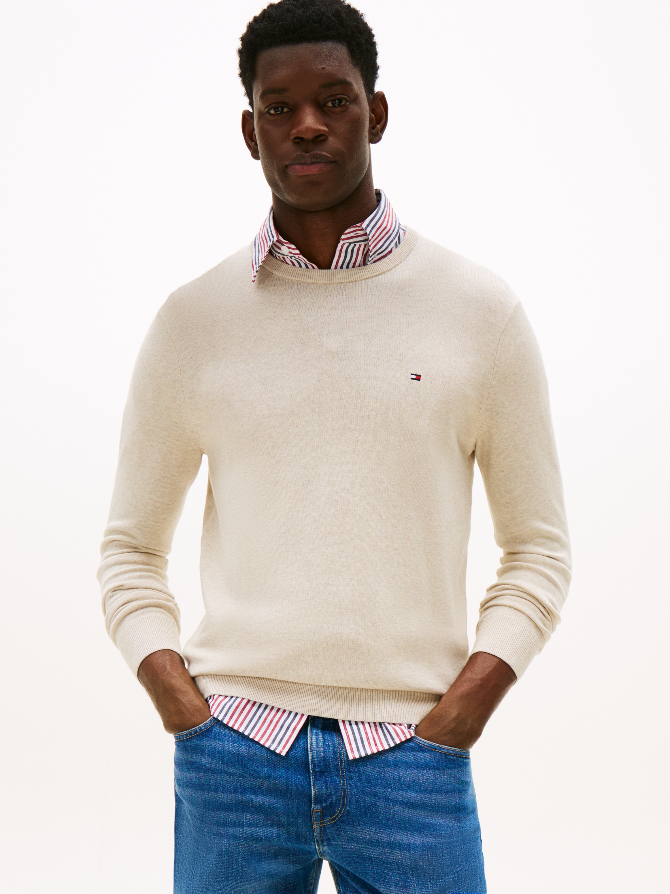 Tommy Hilfiger Rundhalspullover "ESSENTIAL COTTON CREW NECK" günstig online kaufen