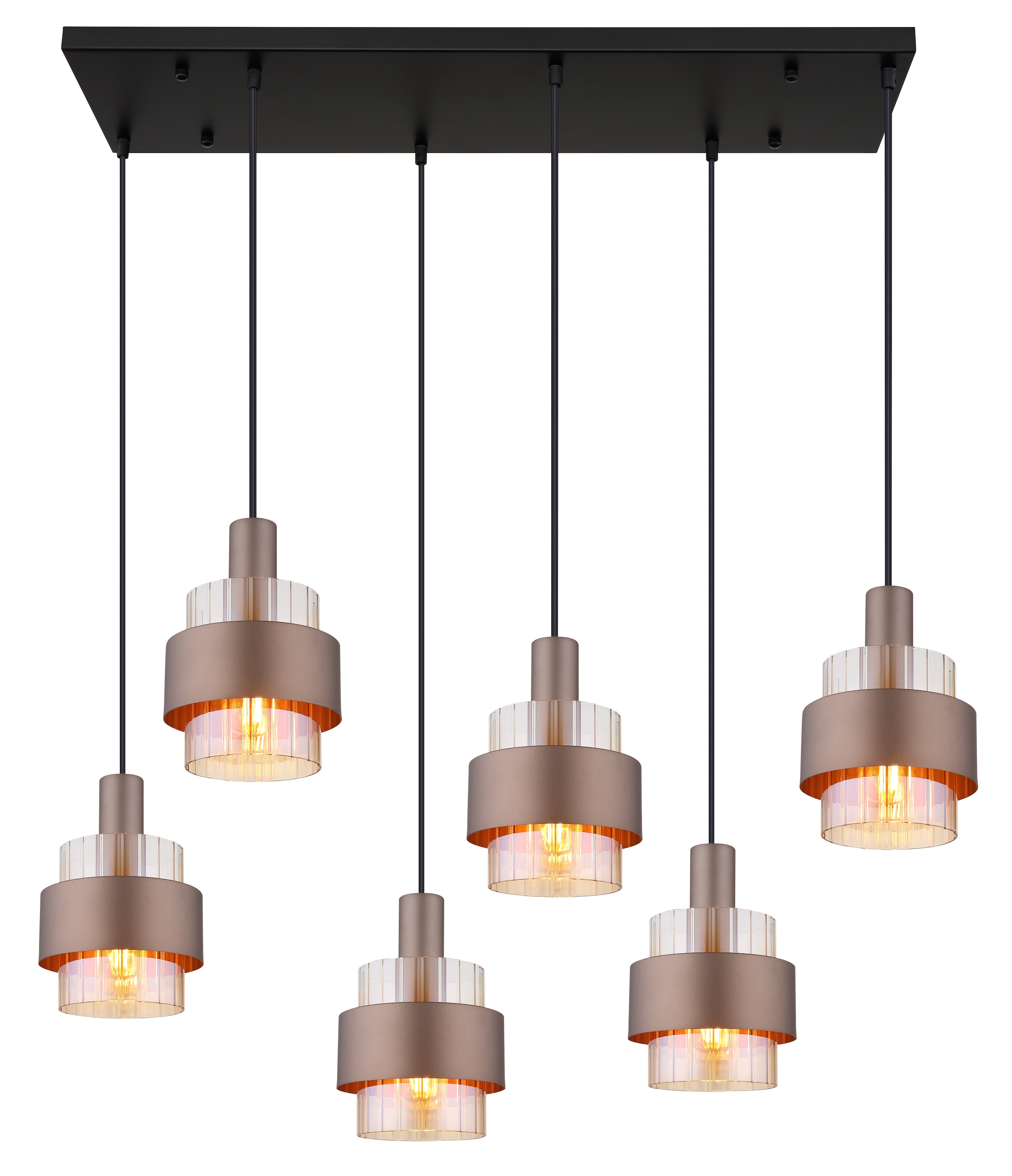 GLOBO LIGHTING Hängeleuchte »MILLEY«, Leuchtmittel E27 | ohne Leuchtmittel, Hängelampe/Pendelleuchte/Esszimmer/Wohnzimmer/Esstisch