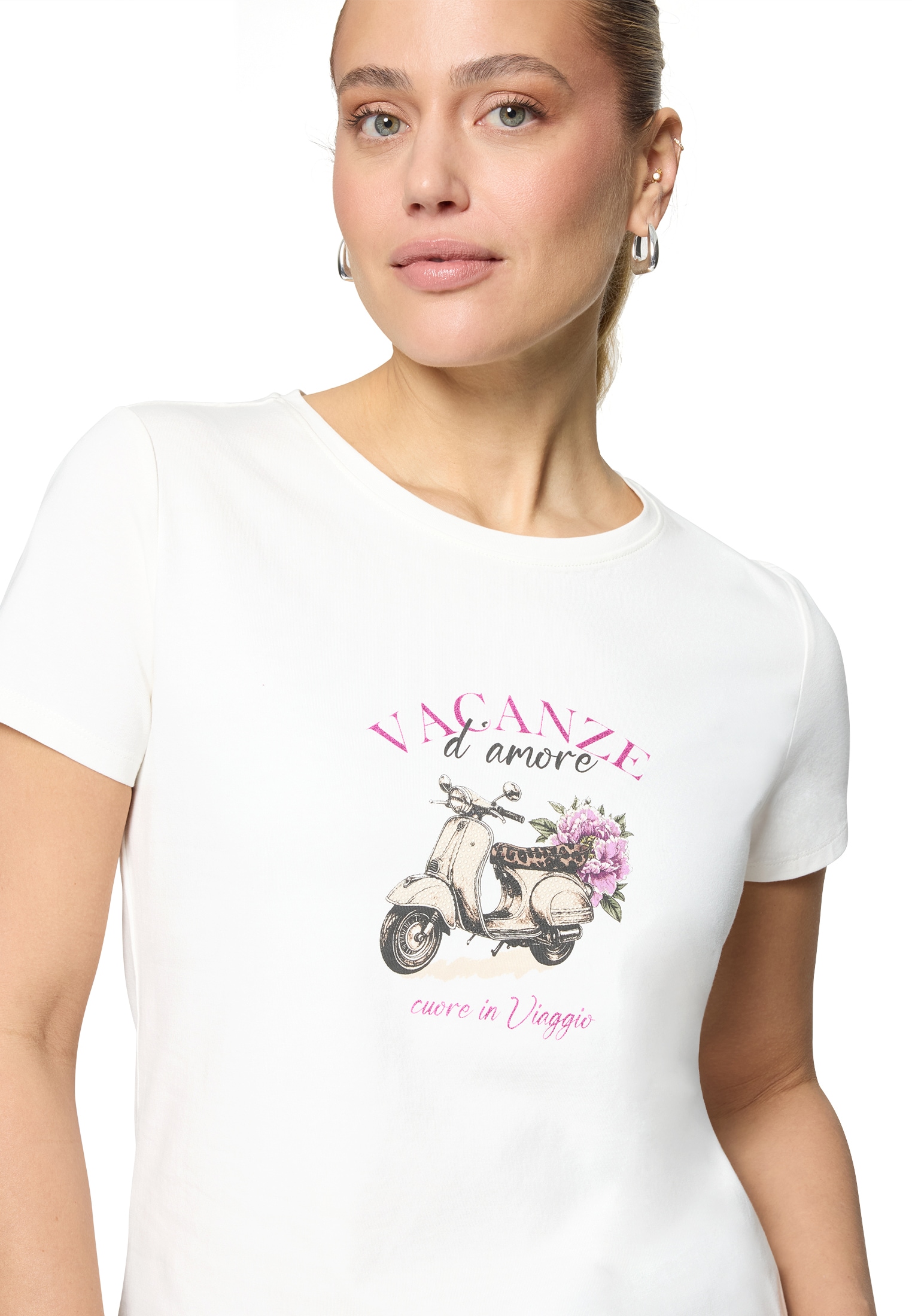 Zero Kurzarmshirt »Damen mit Print« 1 Glitzer