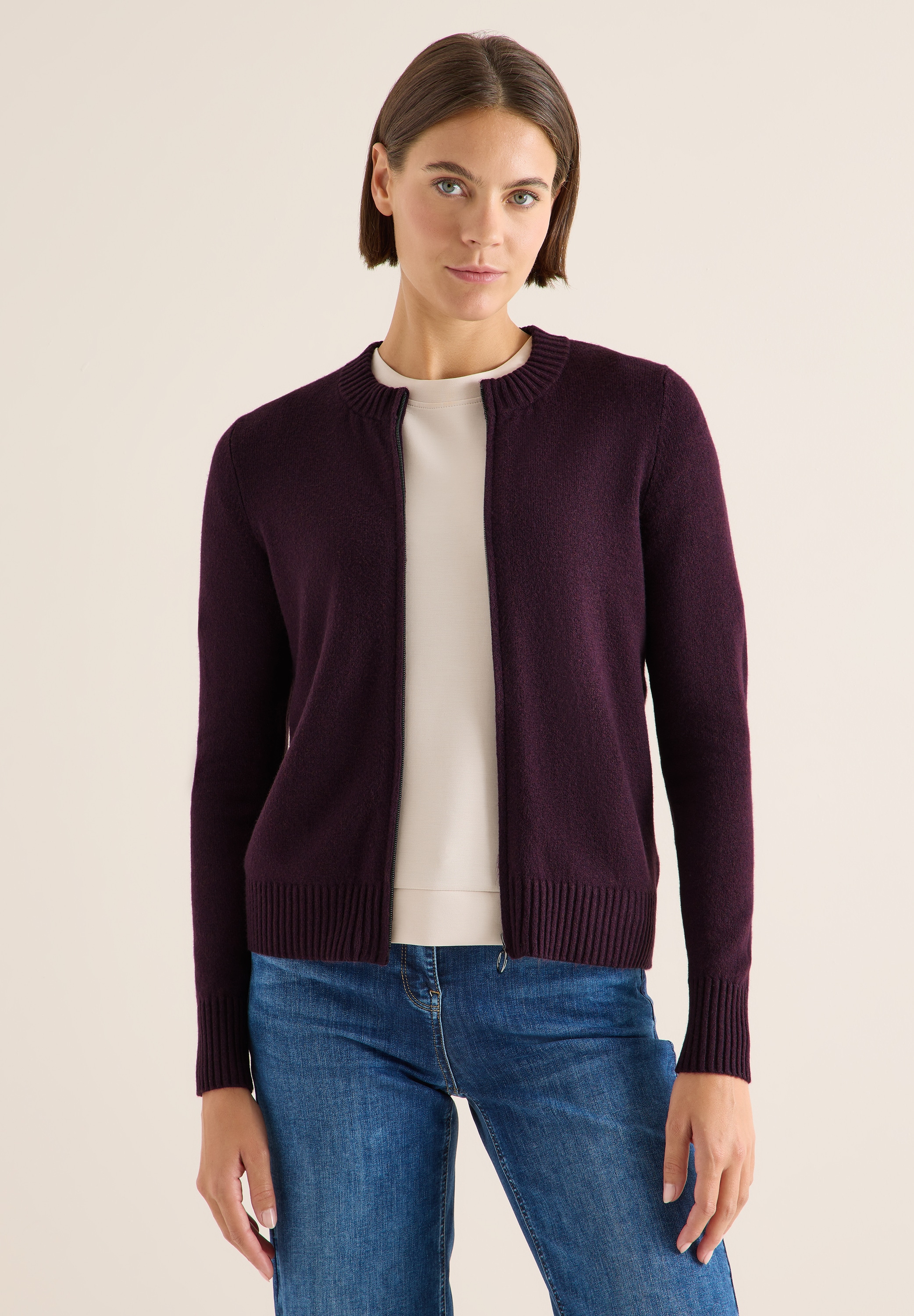 Cecil Cardigan, im angenehmen Materialmix günstig online kaufen