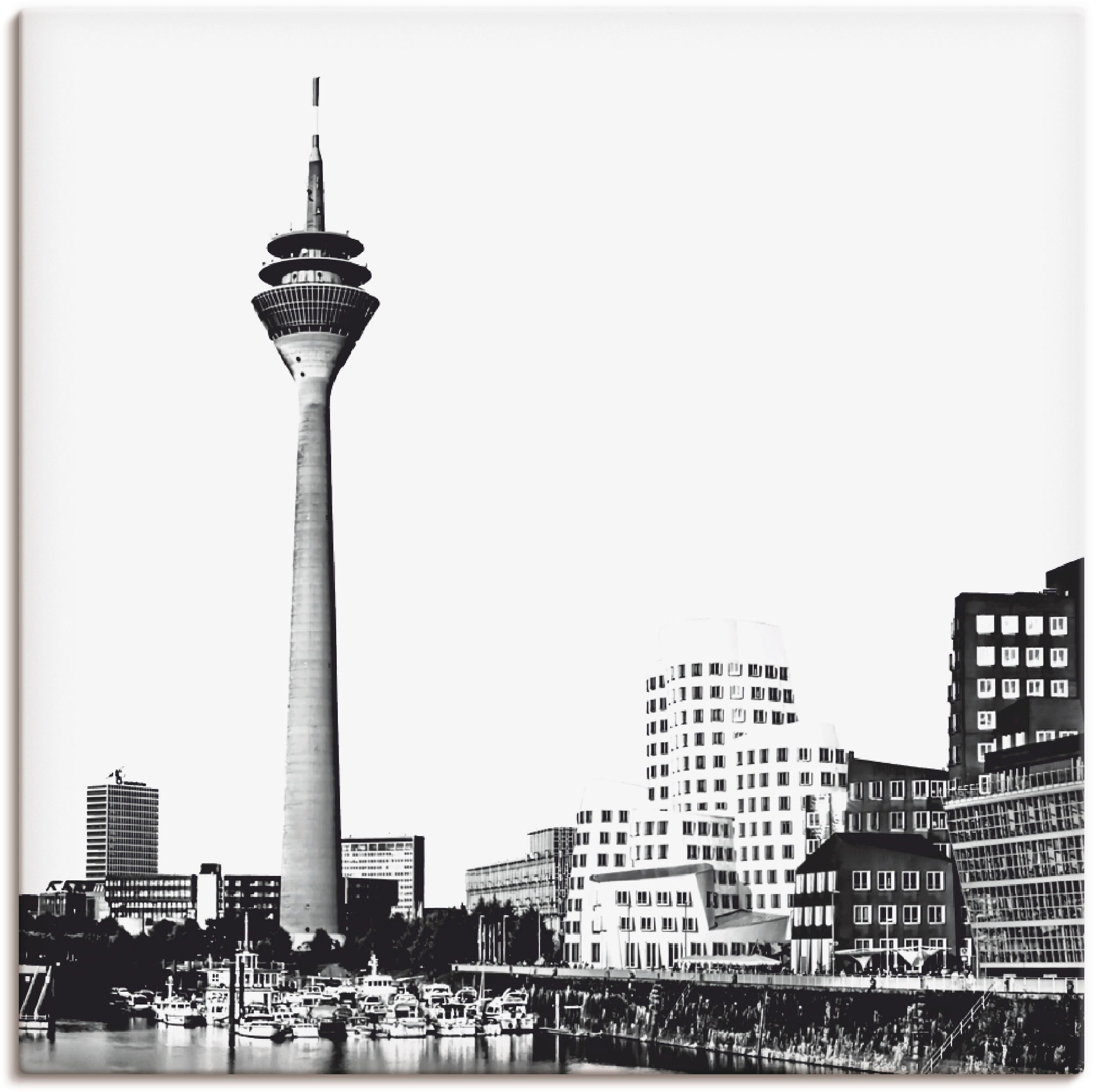 Artland Wandaufkleber in | bestellen BAUR als Skyline versch. St.), »Düsseldorf Collage Wandbild (1 15«, Größen Leinwandbild, Poster Deutschland, oder