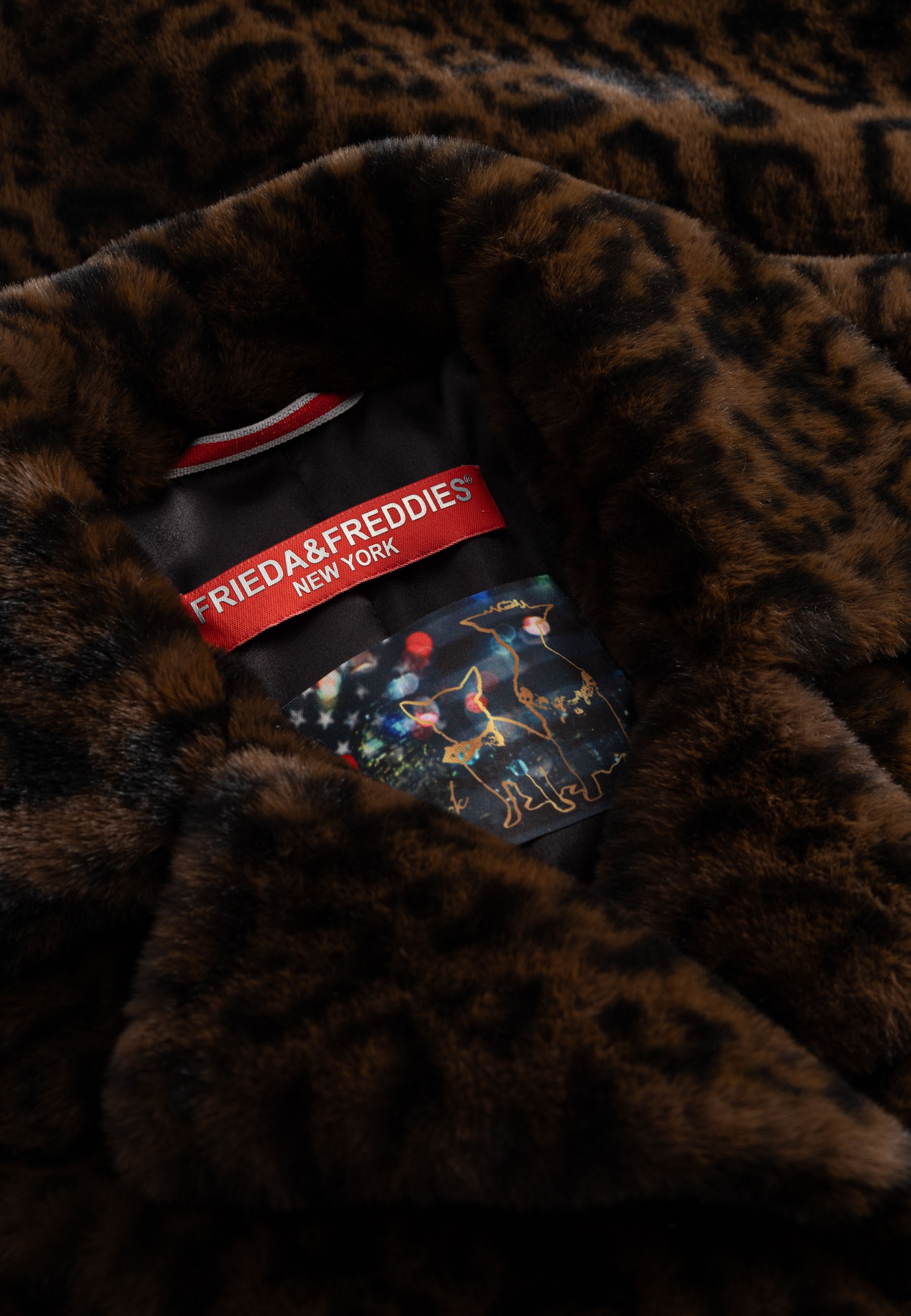 Frieda & Freddies Wintermantel »Frieda & Freddies Leo Fake-Fur Mantel«