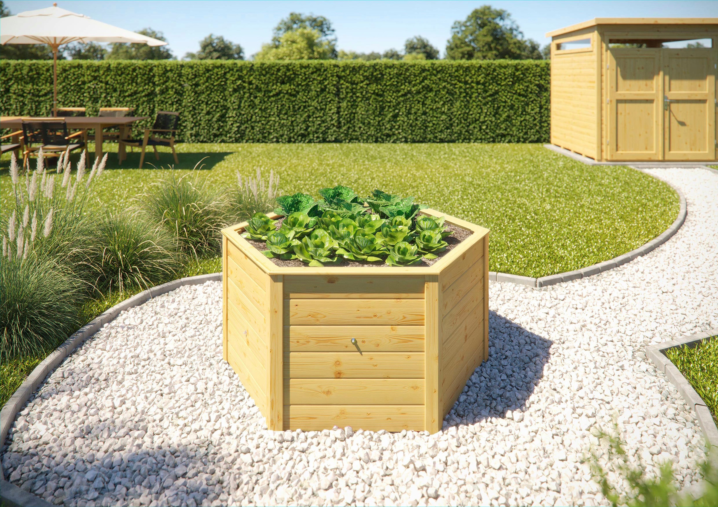 weka Hochbeet »Elementhochbeet 6-Eck« 6-Eck, BxTxH: 120x120x68,5 cm