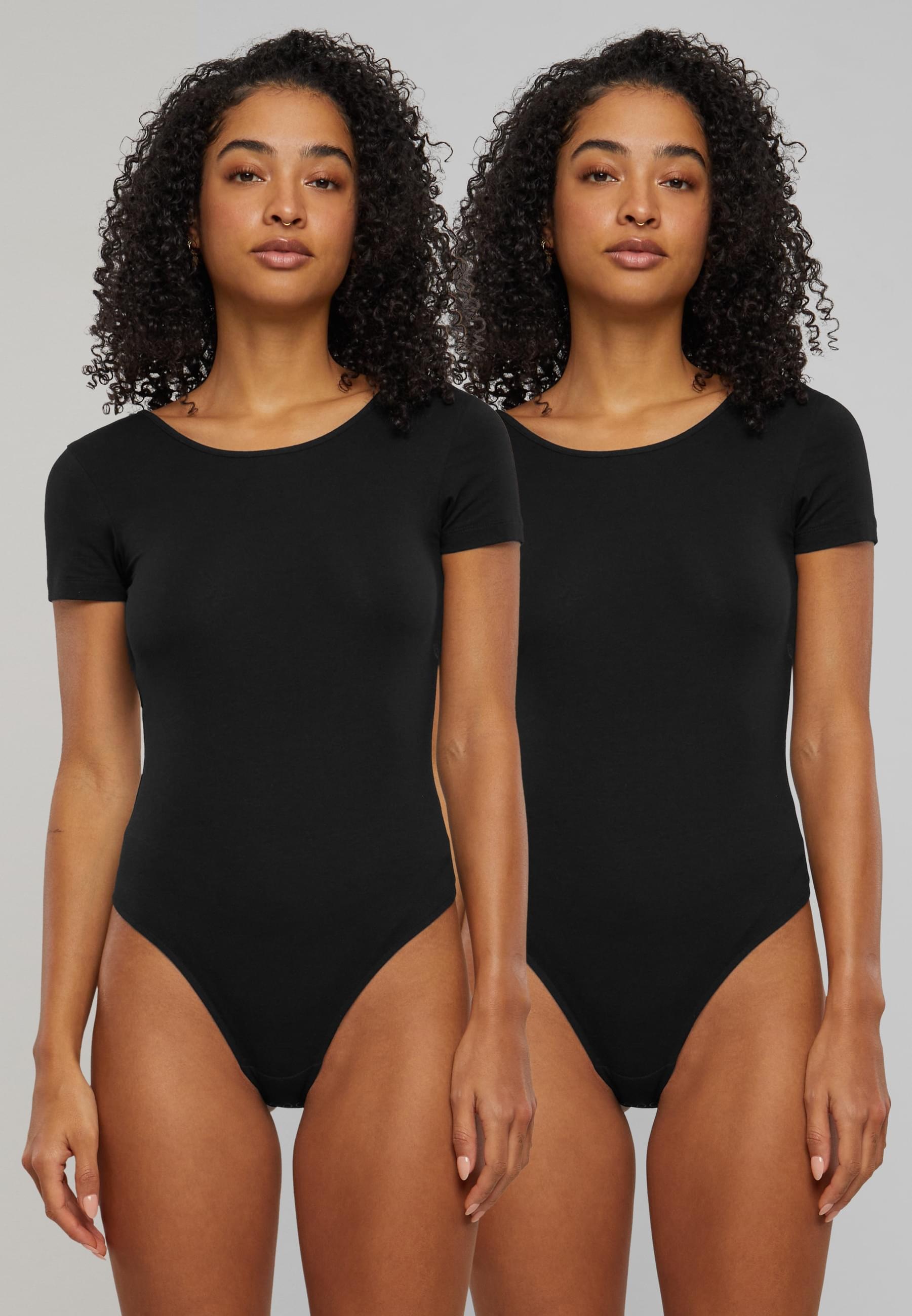 URBAN CLASSICS T-Shirt »Urban Classics Ladies Organic Stretch Jersey 2-Pack«, (1 tlg.)