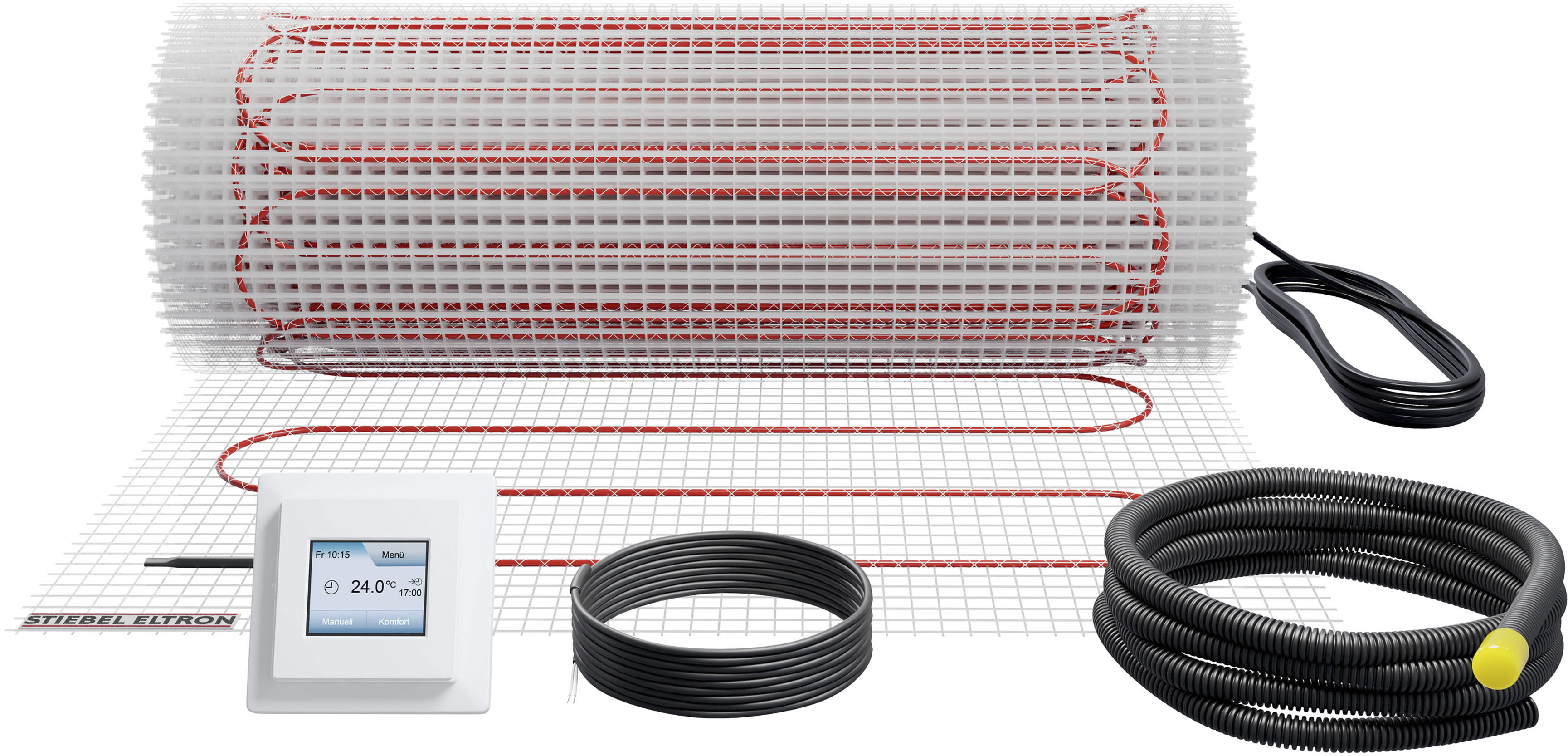 STIEBEL ELTRON Fußbodenheizung "FTM 100/6 Set Plus" für große Flächen, Weichboden-Beläge wie Teppich, Vinyl, Kork