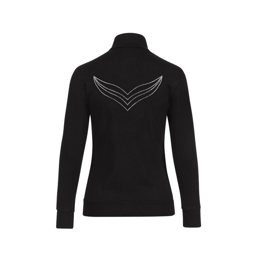 Trigema Sweatjacke »TRIGEMA Jacke mit Kristallsteinen«, (1 tlg.)