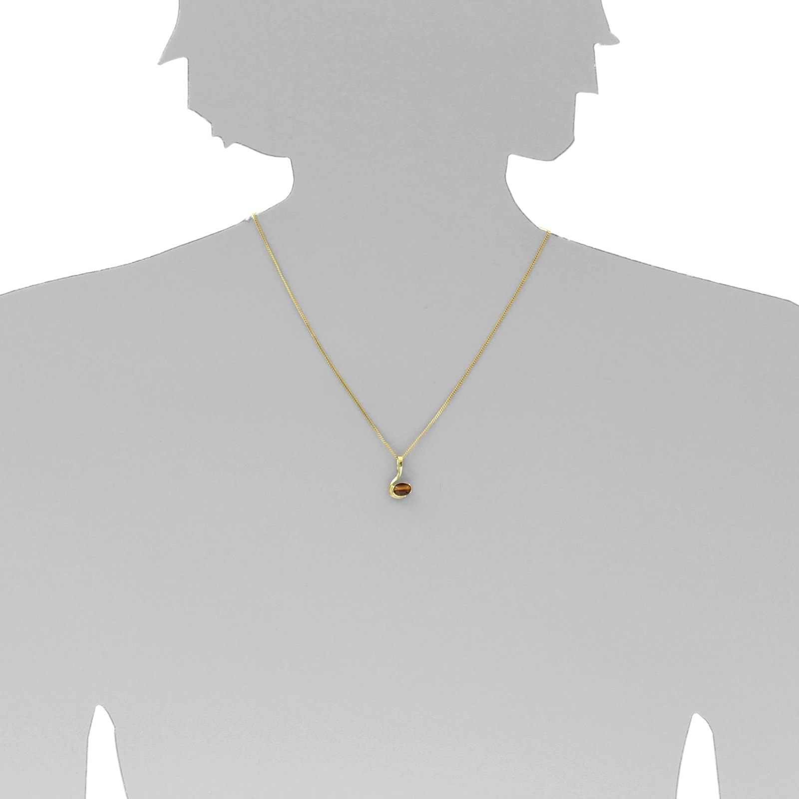OSTSEE-SCHMUCK Kettenanhänger »- Theresia - Gold 333/000 - Tigerauge«