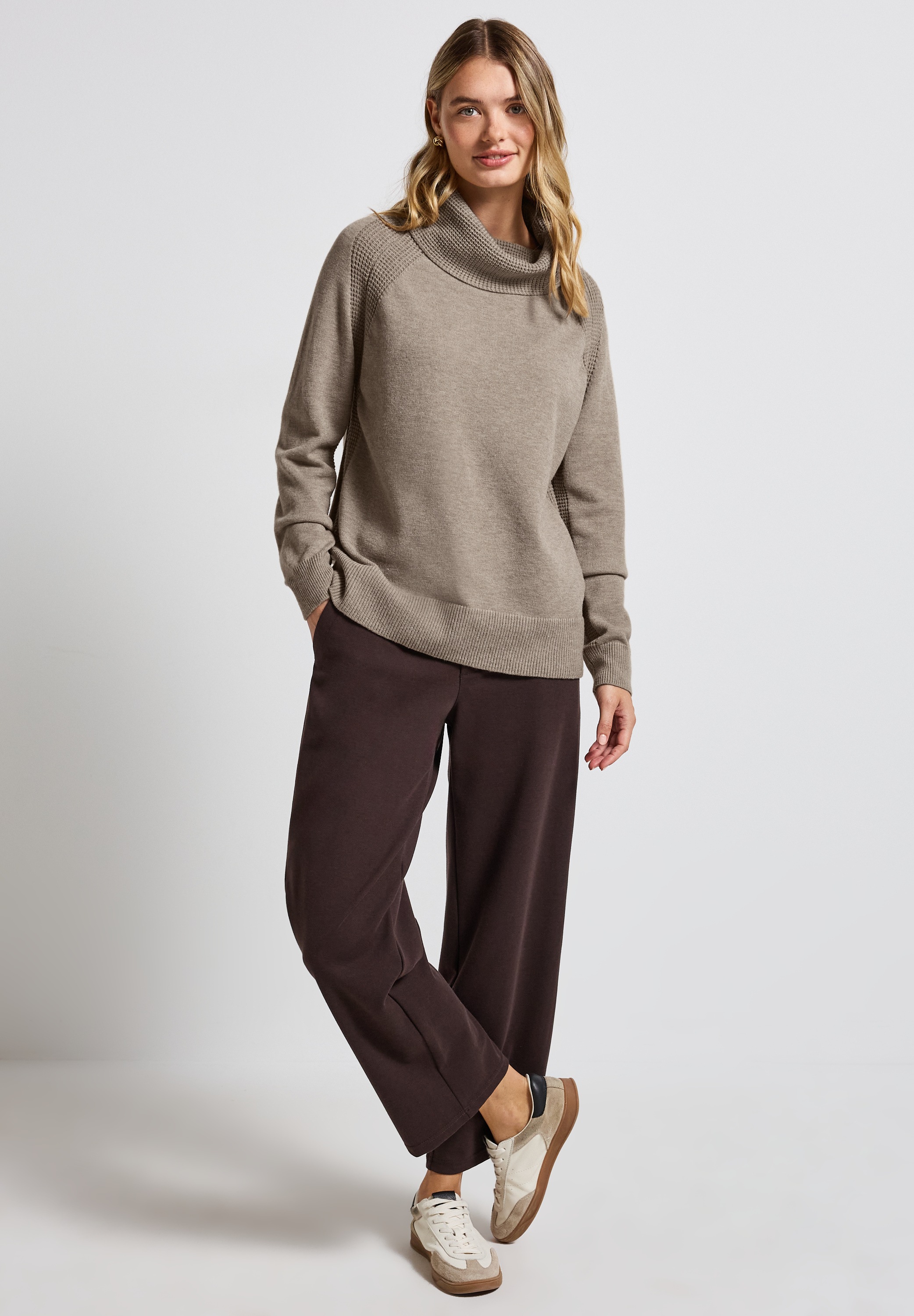 STREET ONE Rollkragenpullover, mit Stehkragen
