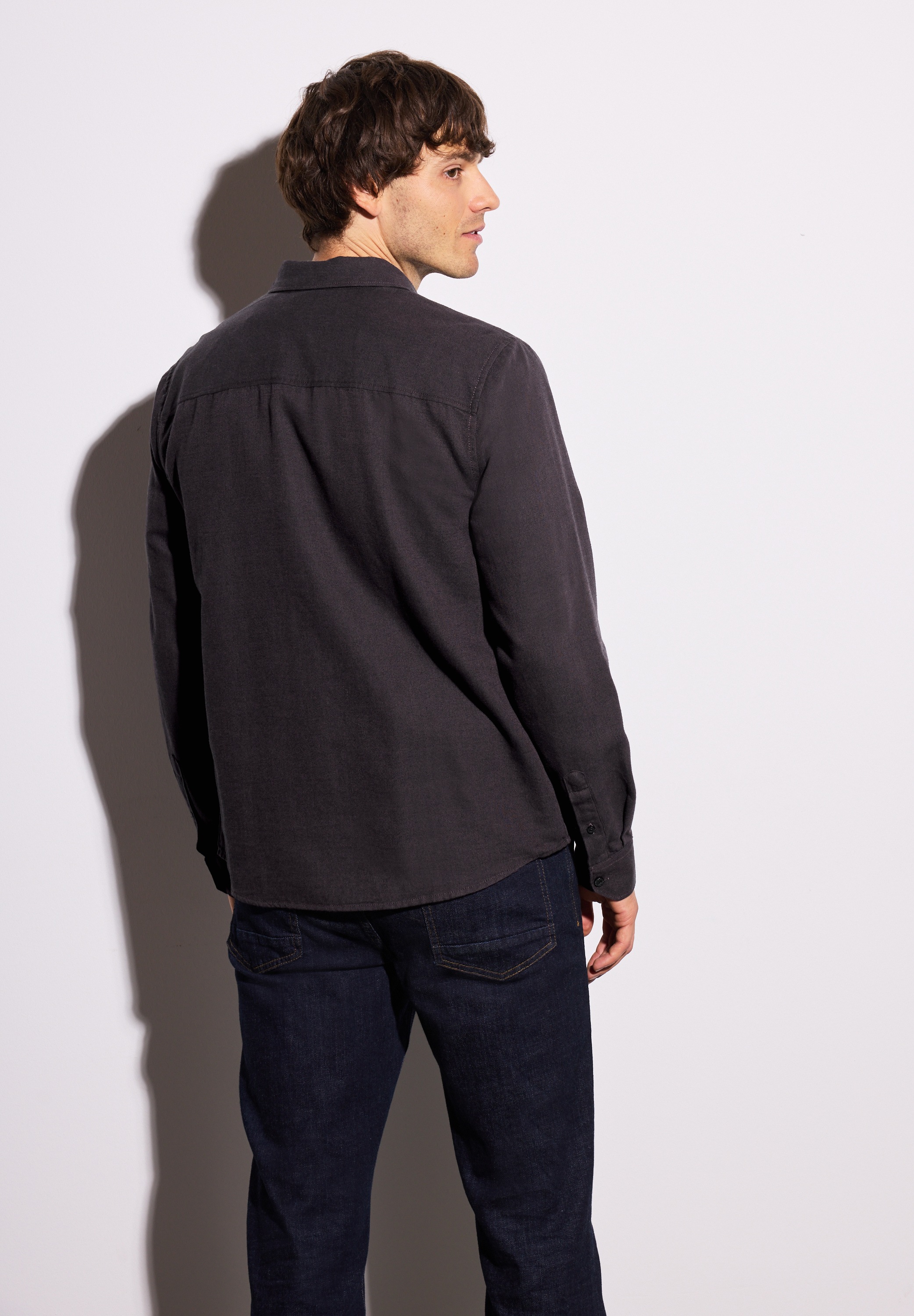 STREET ONE MEN Langarmhemd, aus reiner Baumwolle