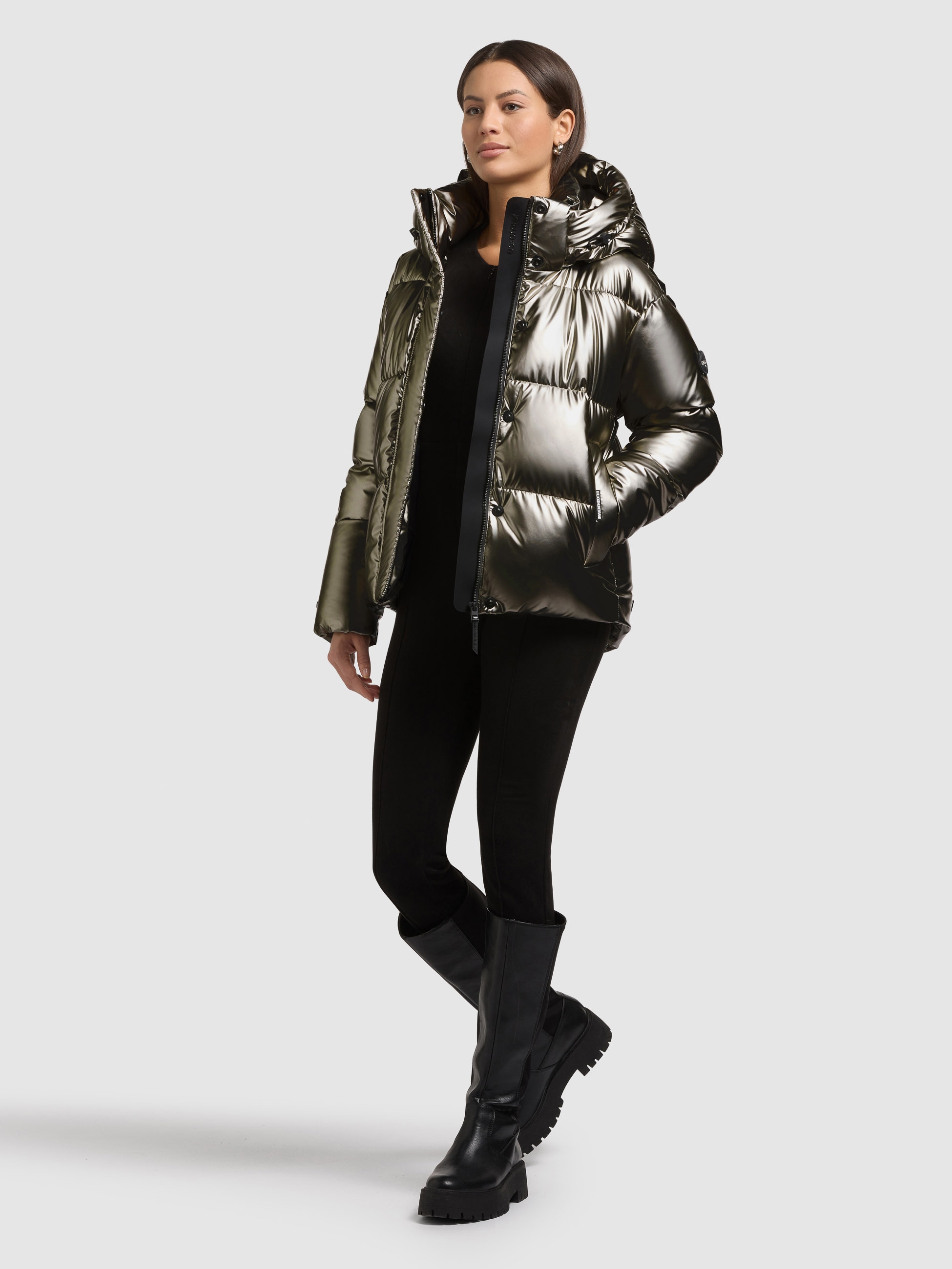 khujo Steppjacke »DEVINA2 SHINY« mit Kapuze