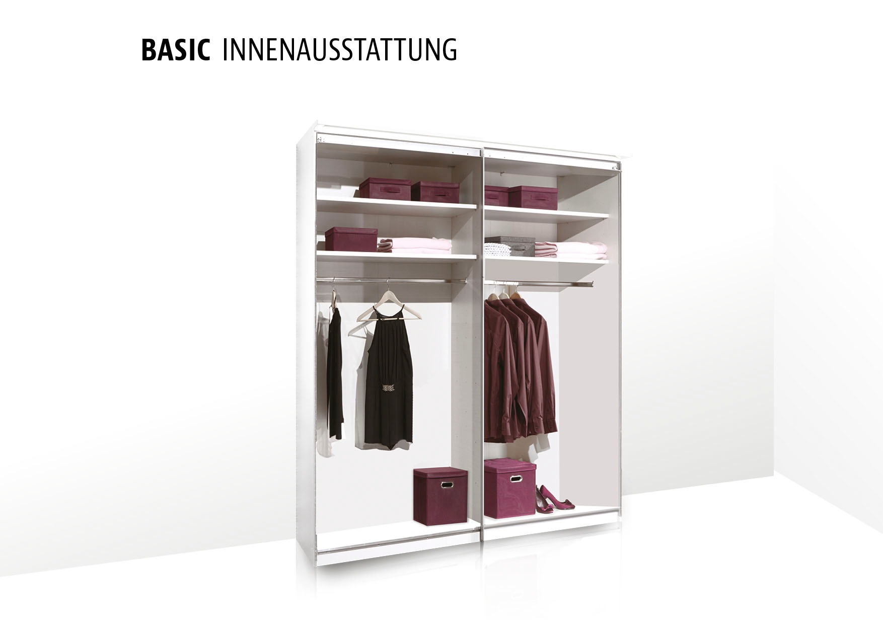 STAUD Schwebetürenschrank »Includo Glas, Made in Germany«