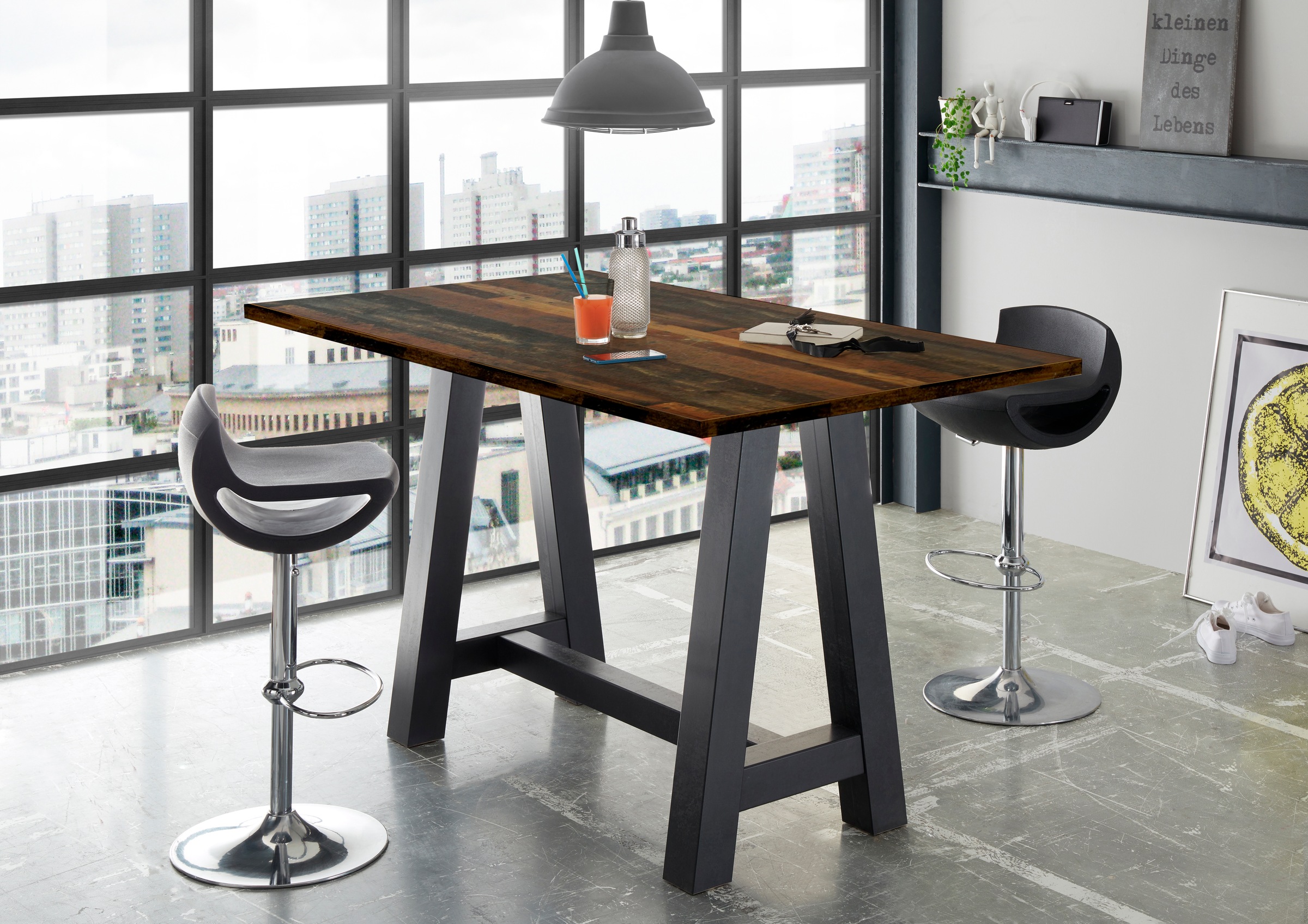 Mäusbacher Bartisch, Gestell in A-Form (Breite 120, 140 oder 160 cm)