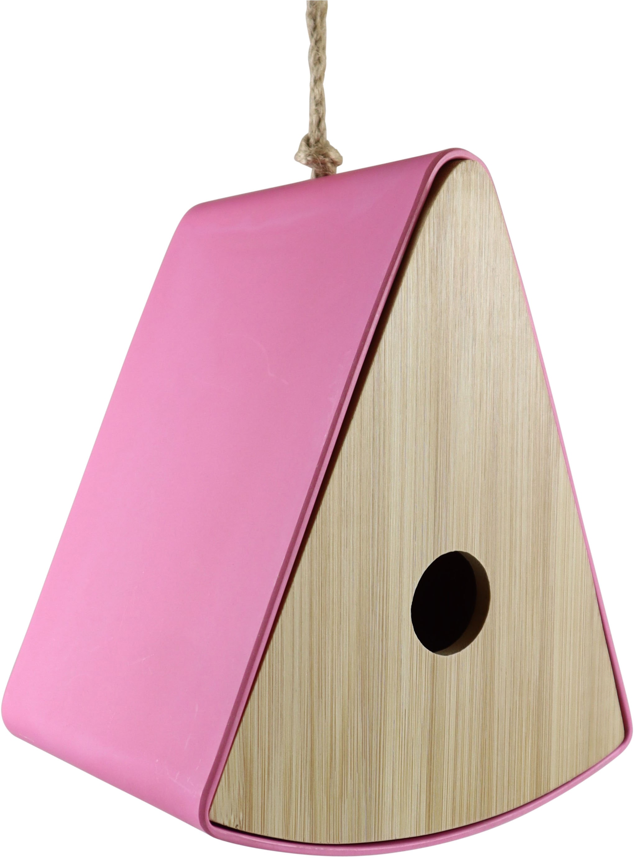 AM Design Dekofigur "Vogelhaus "Pyramide" aus Bambus", in gelb, pink oder g günstig online kaufen