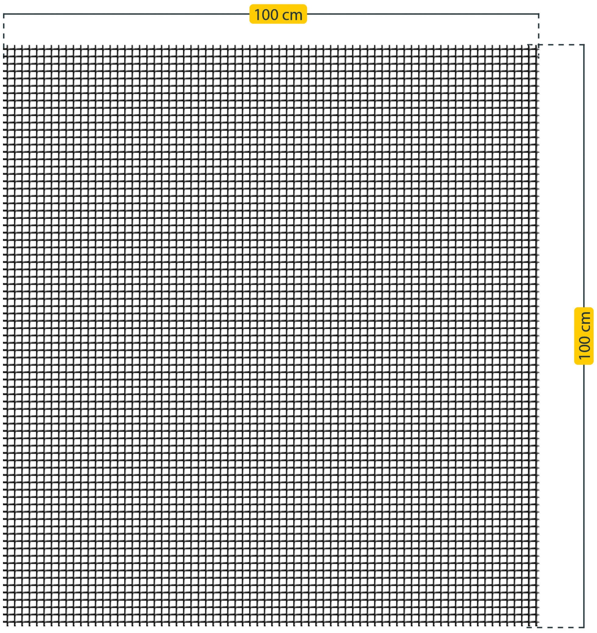 SCHELLENBERG Fliegengitter-Gewebe »50711«, Insektenschutz mit Klettband, 100 x 100 cm, anthrazit, 50711