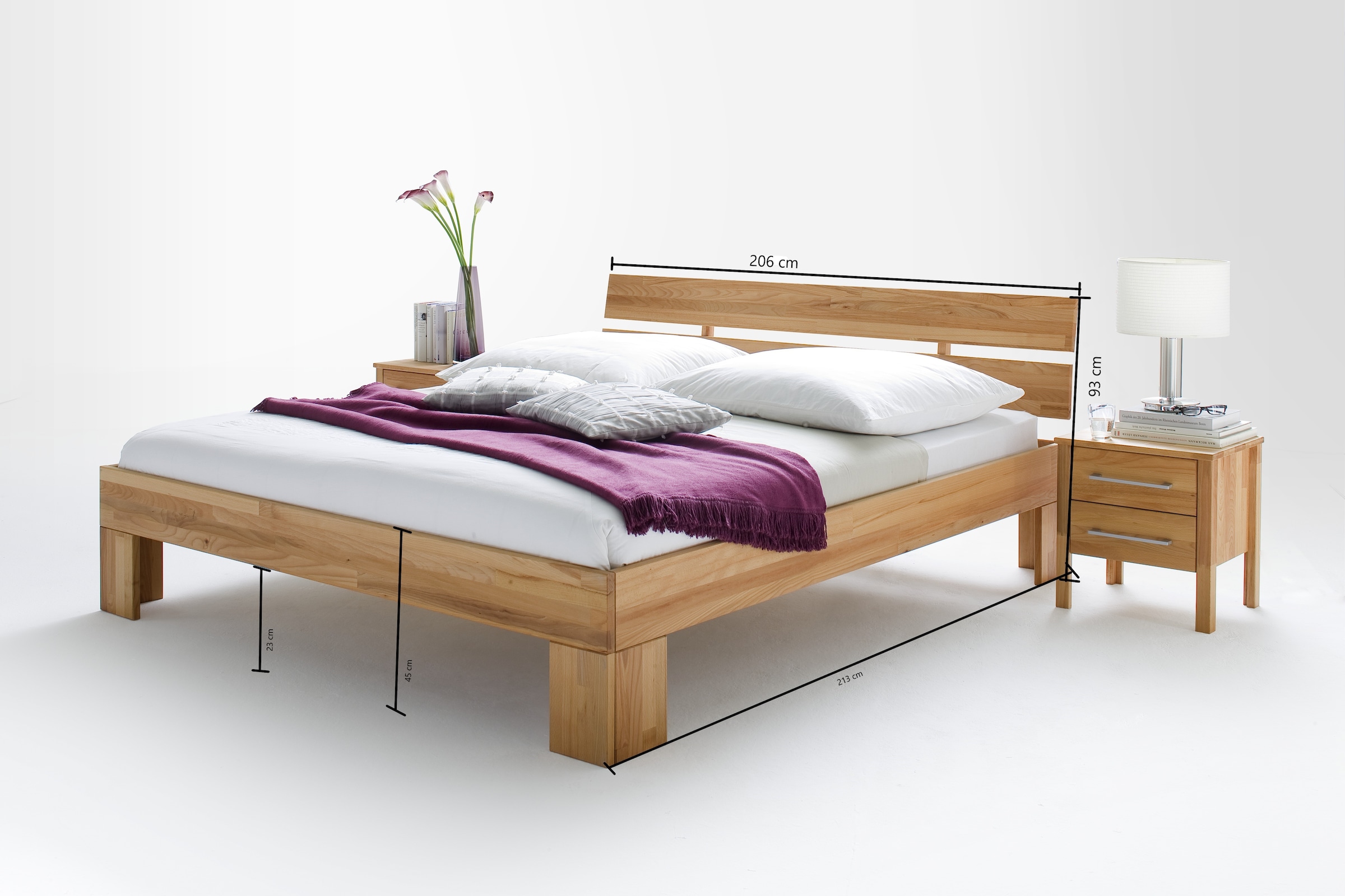 Home affaire Massivholzbett "Modesty II, Made in Europe", (hohe Belastbarke günstig online kaufen