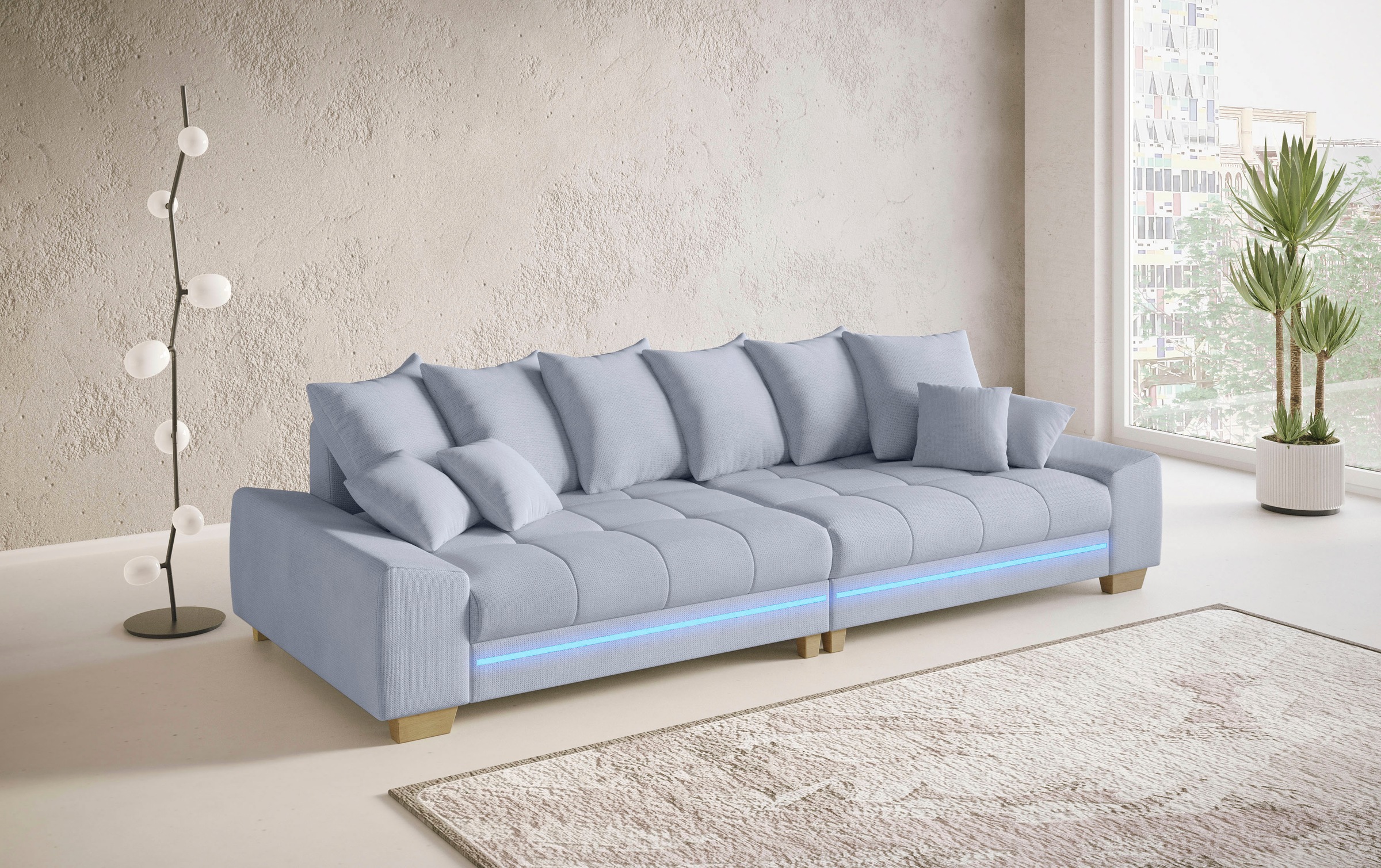 Mr. Couch Big-Sofa "Nikita II", mit RGB-LED Beleuchtung, Kaltschaumpolsteru günstig online kaufen