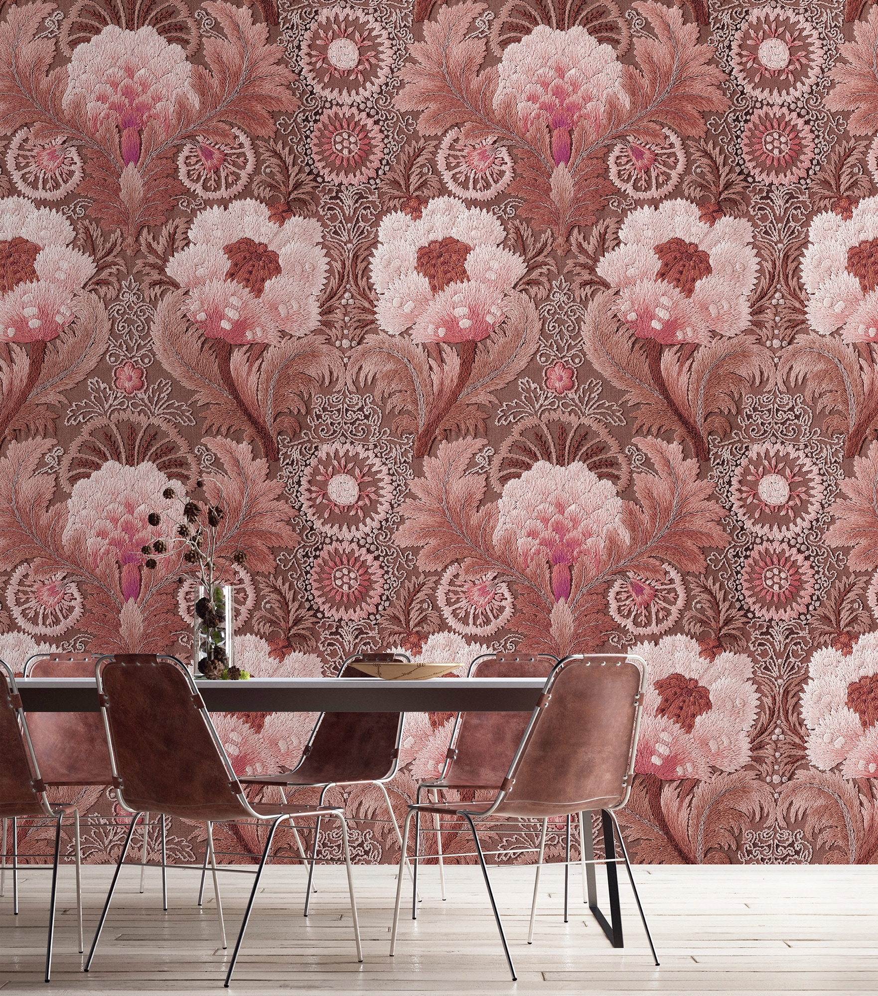living walls Fototapete »Walls by Patel Chateau«, Blumen Fototapete chateau 2 4,00 m x 2,70 m 200 g Vlies Premium Tapete