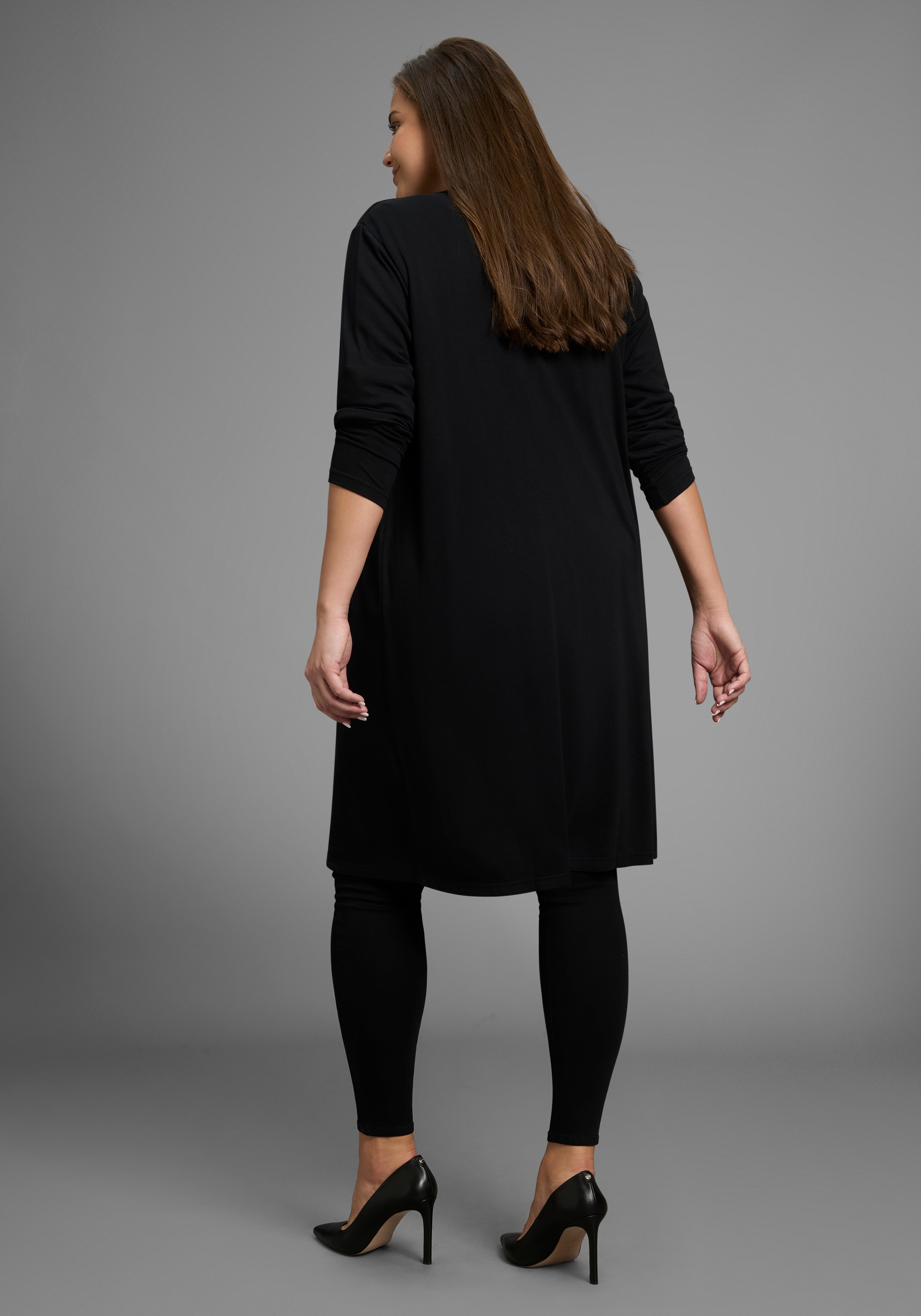 Laura Scott CURVE Longstrickjacke, aus weichem, angenehmem fließendem Jerse günstig online kaufen