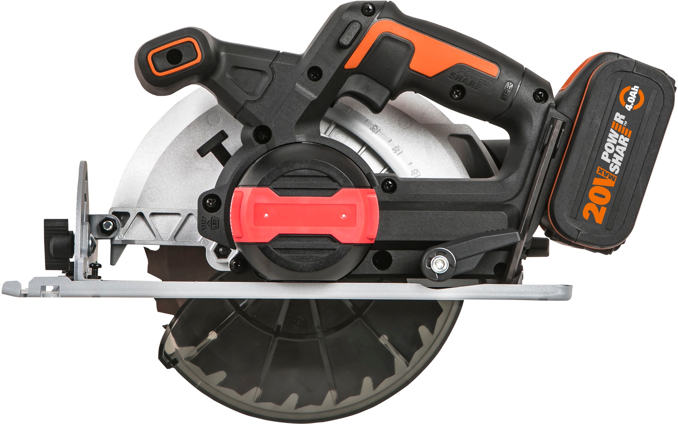 Worx Akku-Handkreissäge »WX520 NITRO«, 190 mm Sägeblatt, 0-57° Schrägschnitte, inkl. Akku & Schnellladegerät