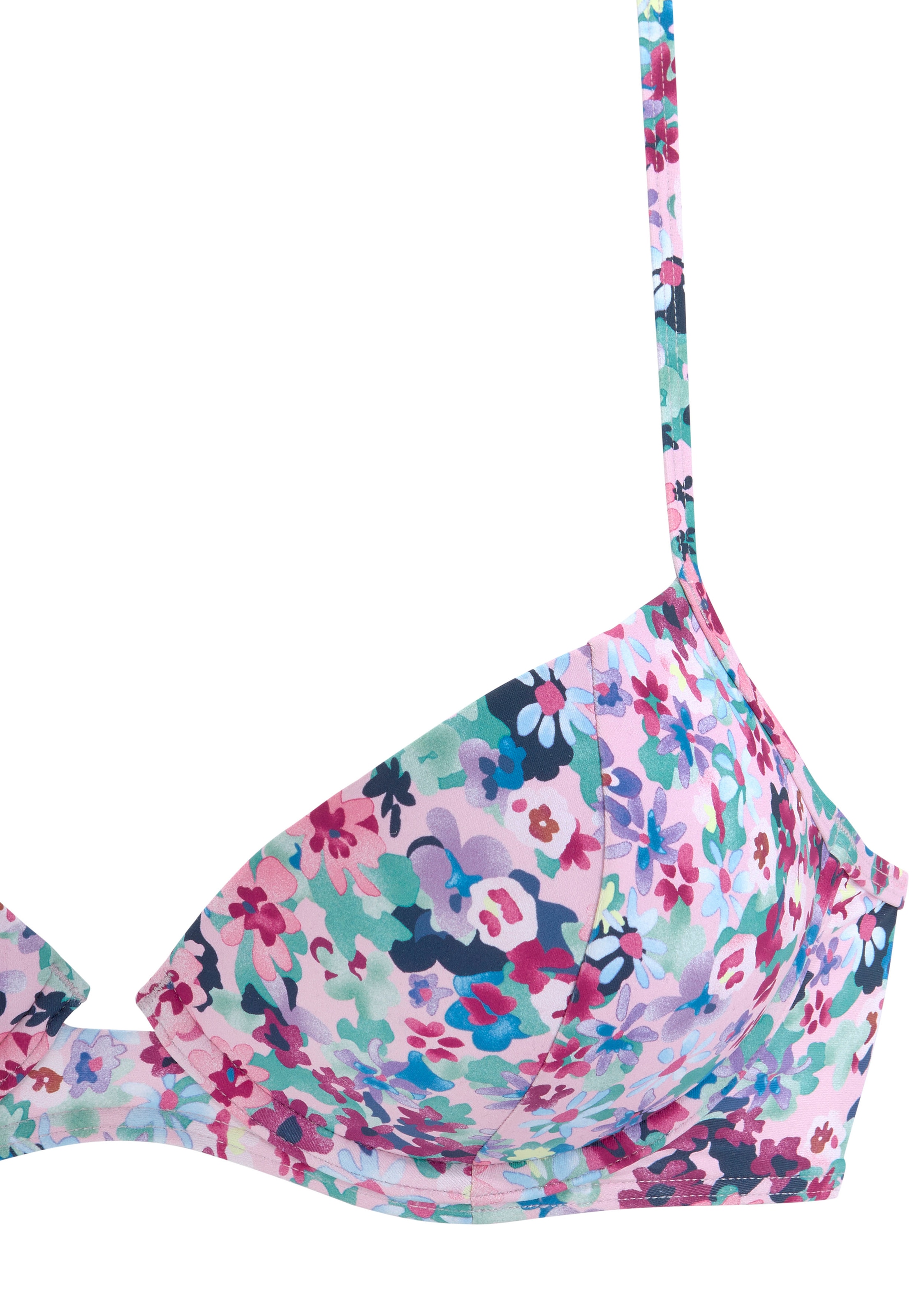 s.Oliver Push-Up-Bikini-Top »Scatter«, mit Blumendruck bestellen | BAUR