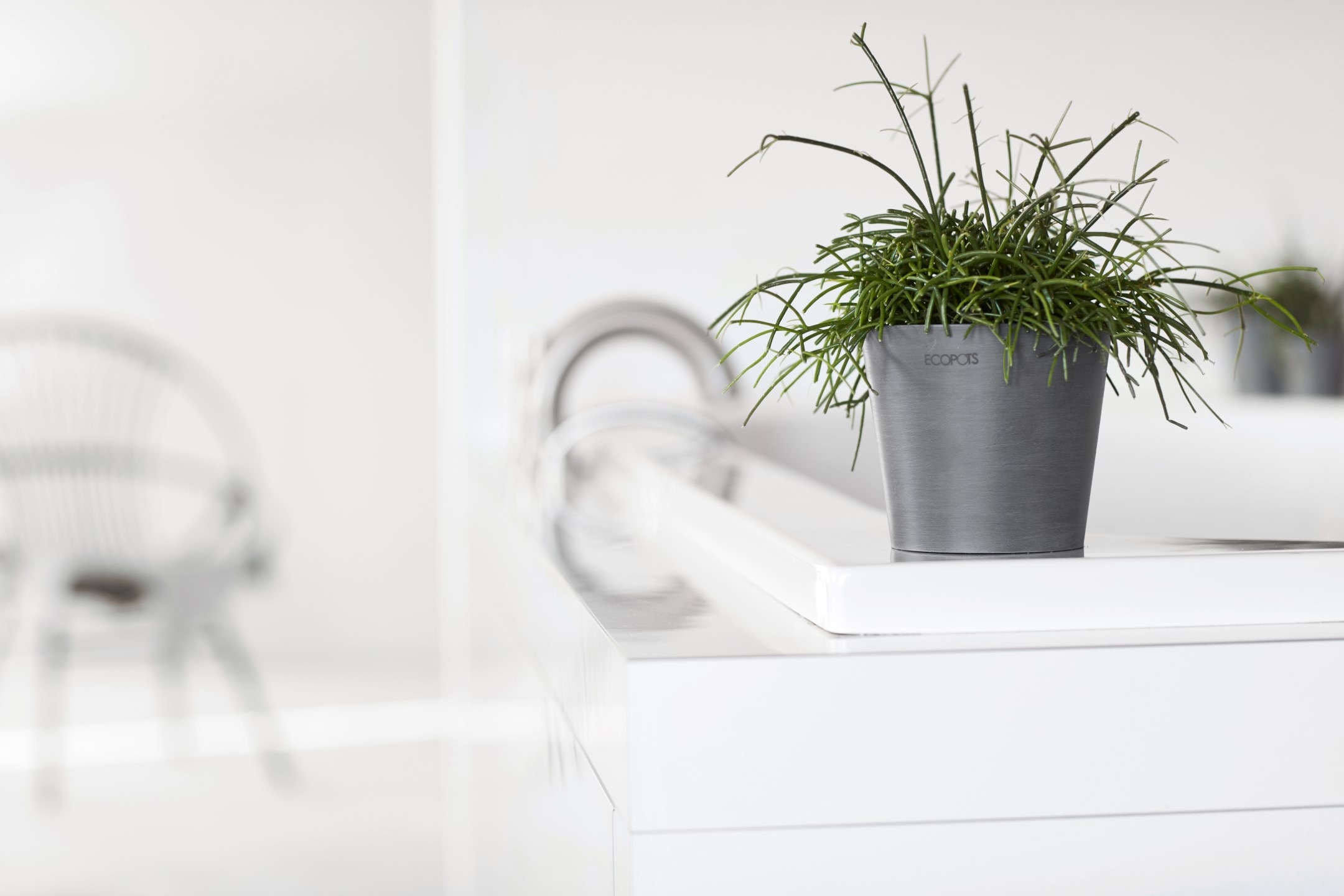 ECOPOTS Blumentopf »AMSTERDAM Mini Grey«, BxTxH: 10,5x10,5x9,2 cm