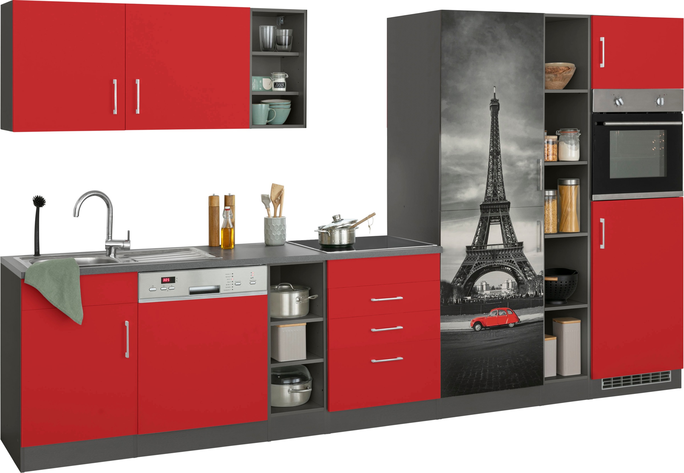KOCHSTATION Küchenzeile "KS-Paris – Küchen mit einzigartigen Fotomotiven au günstig online kaufen