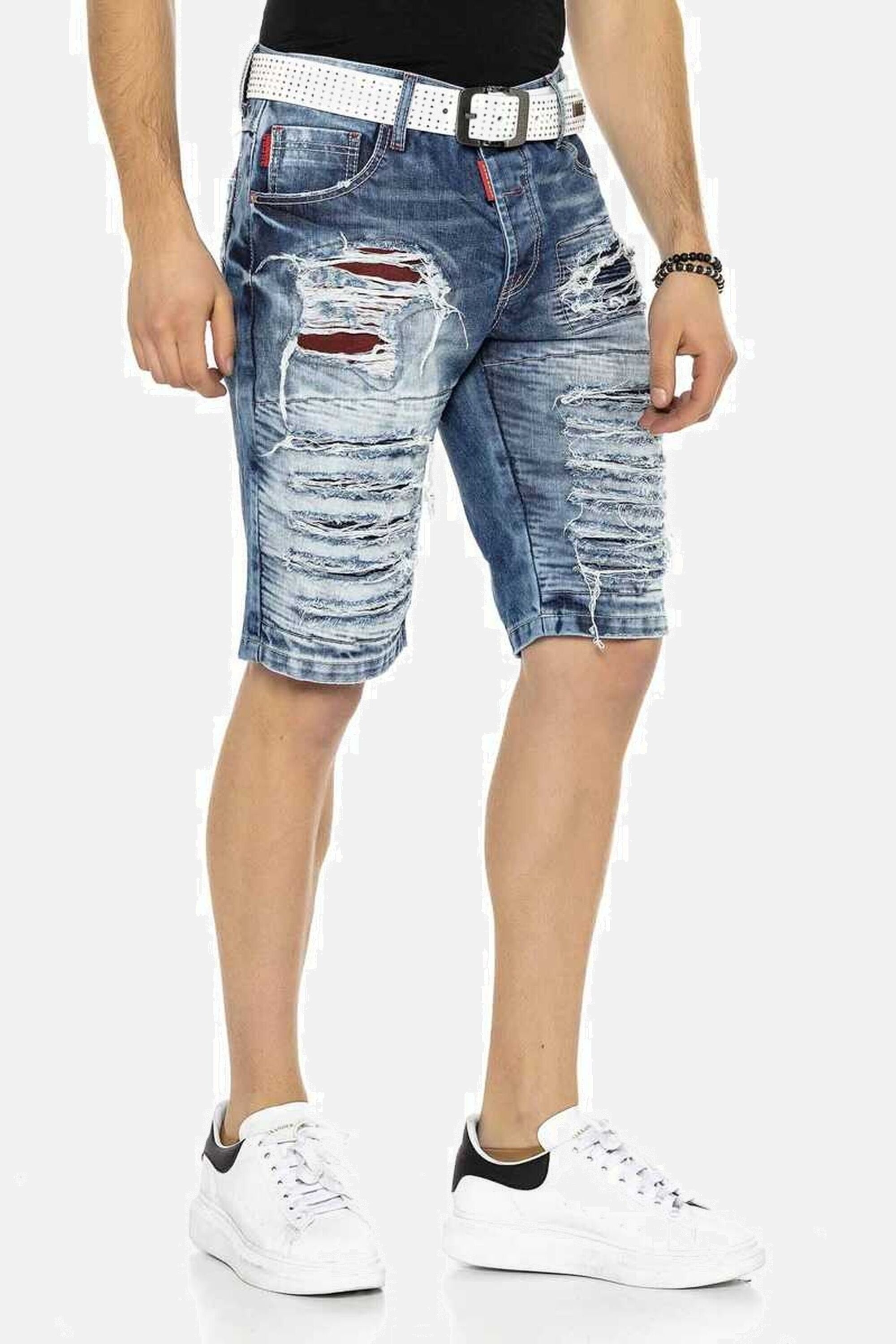 Cipo & Baxx Jeansbermudas »Bermuda & Short«, mit Reißverschluss, CK219