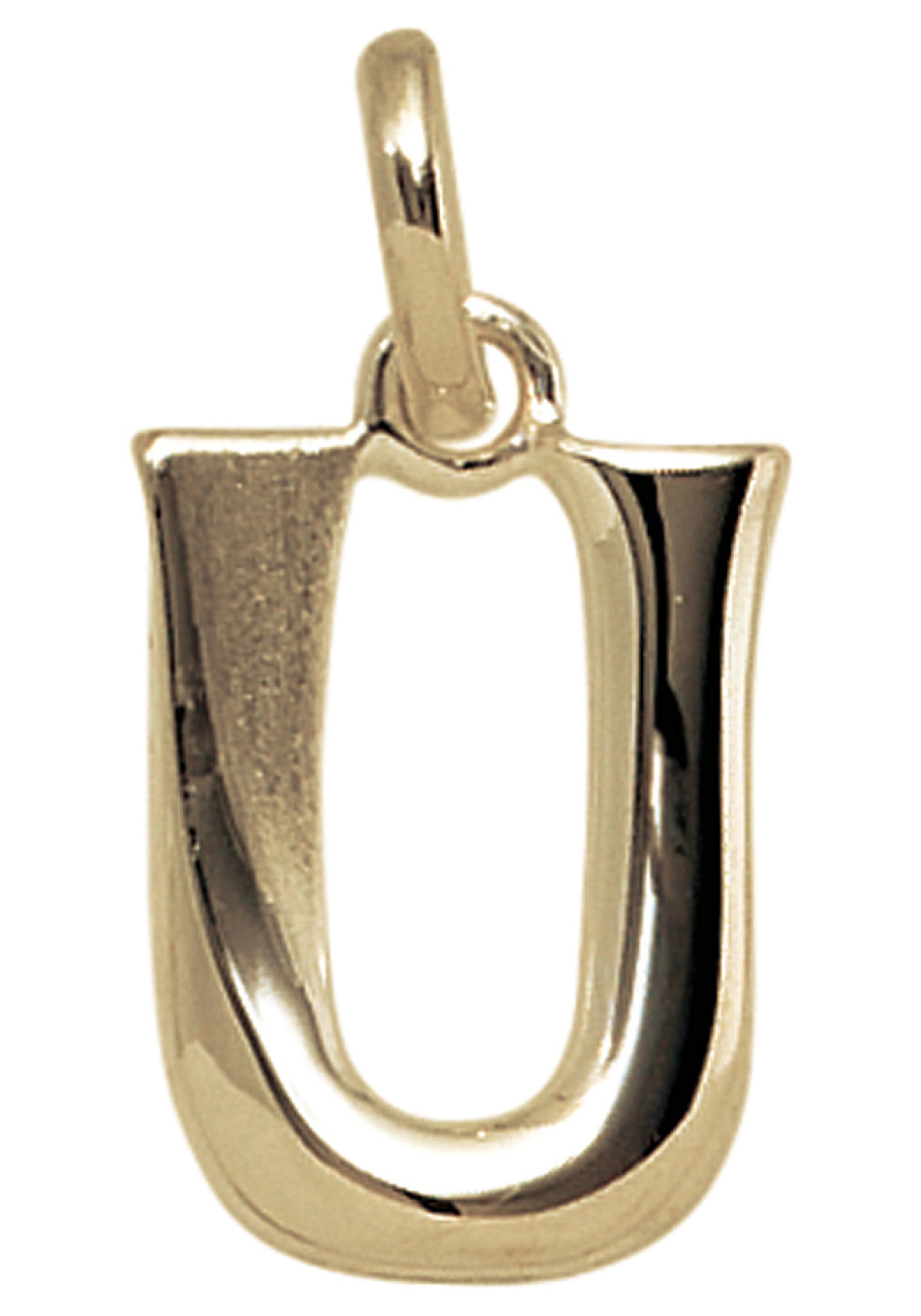 JOBO Damen Buchstabenanhänger "Anhänger Buchstabe", U, Gelbgold 375gelbgold 375, Gelbgold 375, Schmuckanhänger, 375 Gold