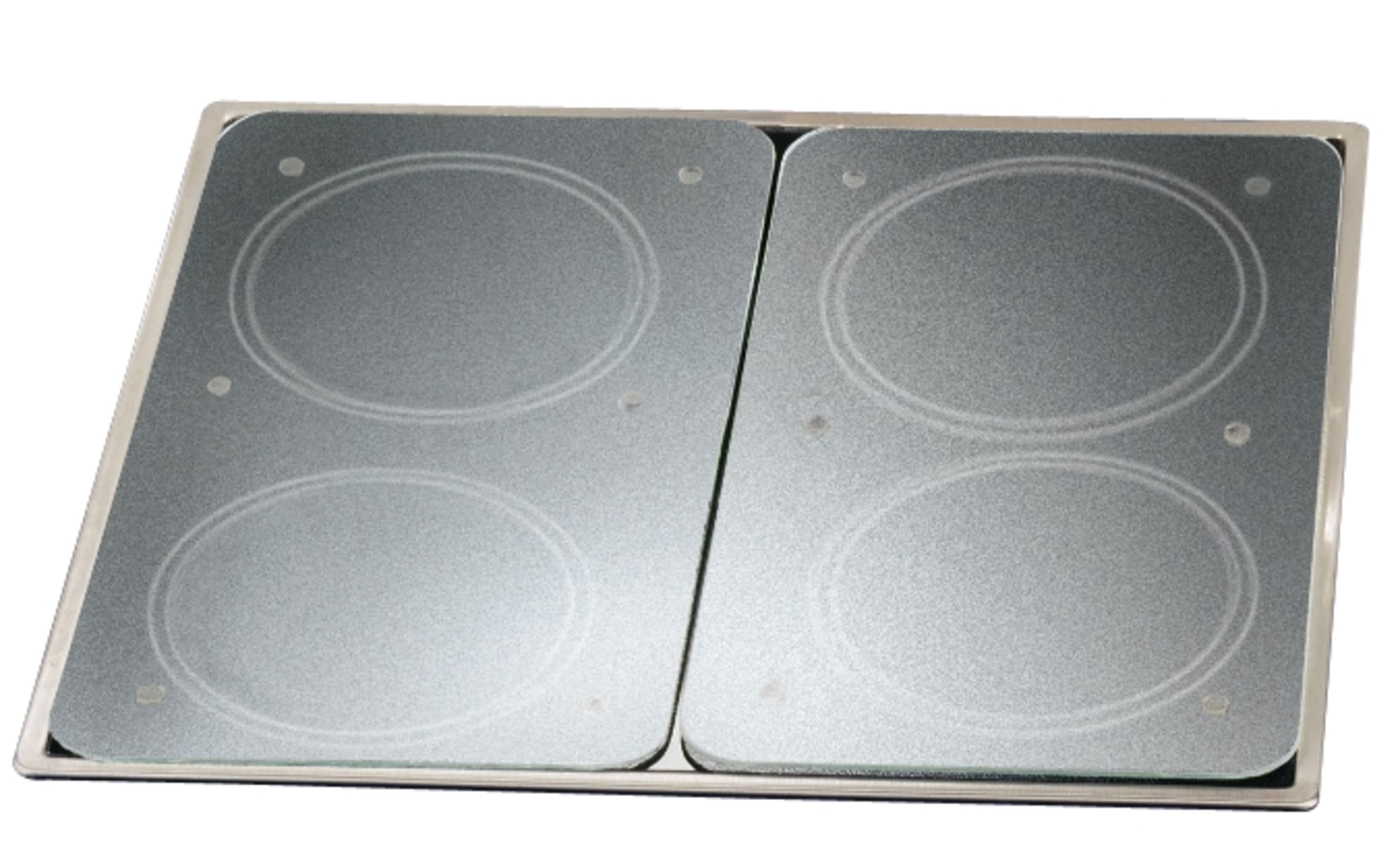 WENKO Herd-Abdeckplatte »Universal Modell Transparent«, (Set, 2 tlg.), Herdabdeckung für alle Herdarten, kratzfest, mit rutschfesten Füßen