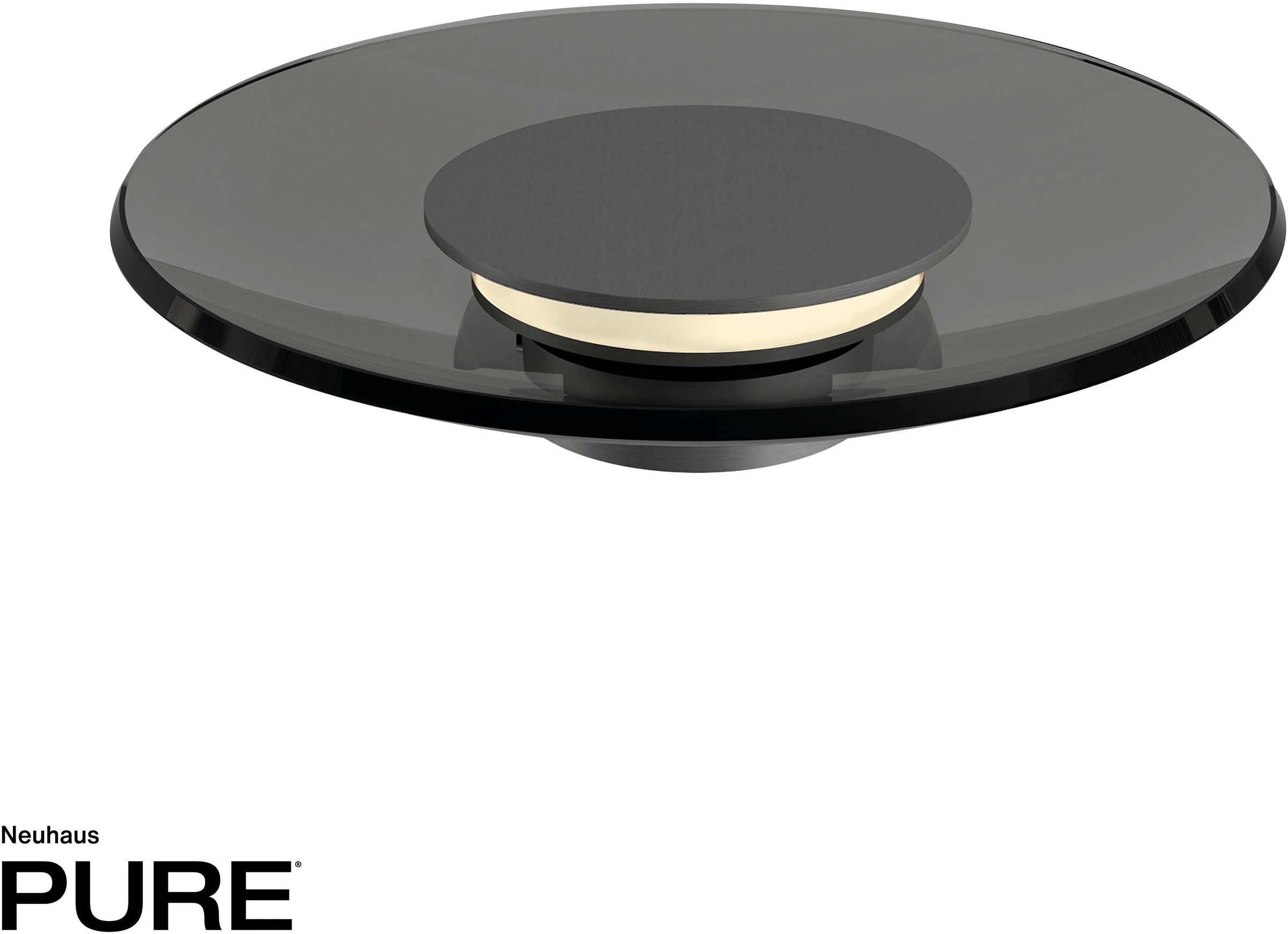 Neuhaus PURE LED Tischleuchte »PURE Moon« LED-Board 1 Stk. Warmweiß Stufenloses dimmen per Touchdimmer, Rauchglas