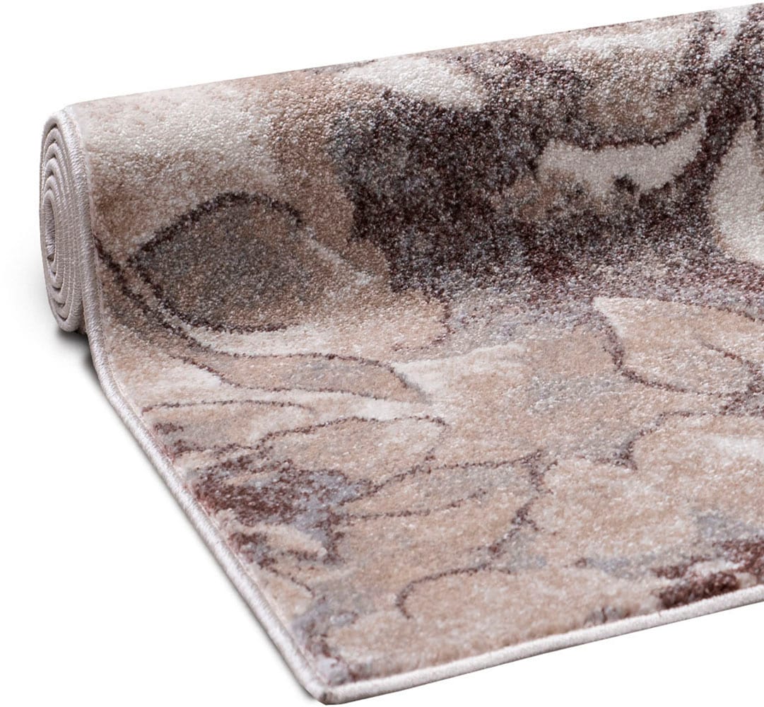 my home Teppich »Almrose«, rechteckig, 9 mm Höhe, mit besonders weichem Flor, Blumen Muster, florales Design, Kurzflor