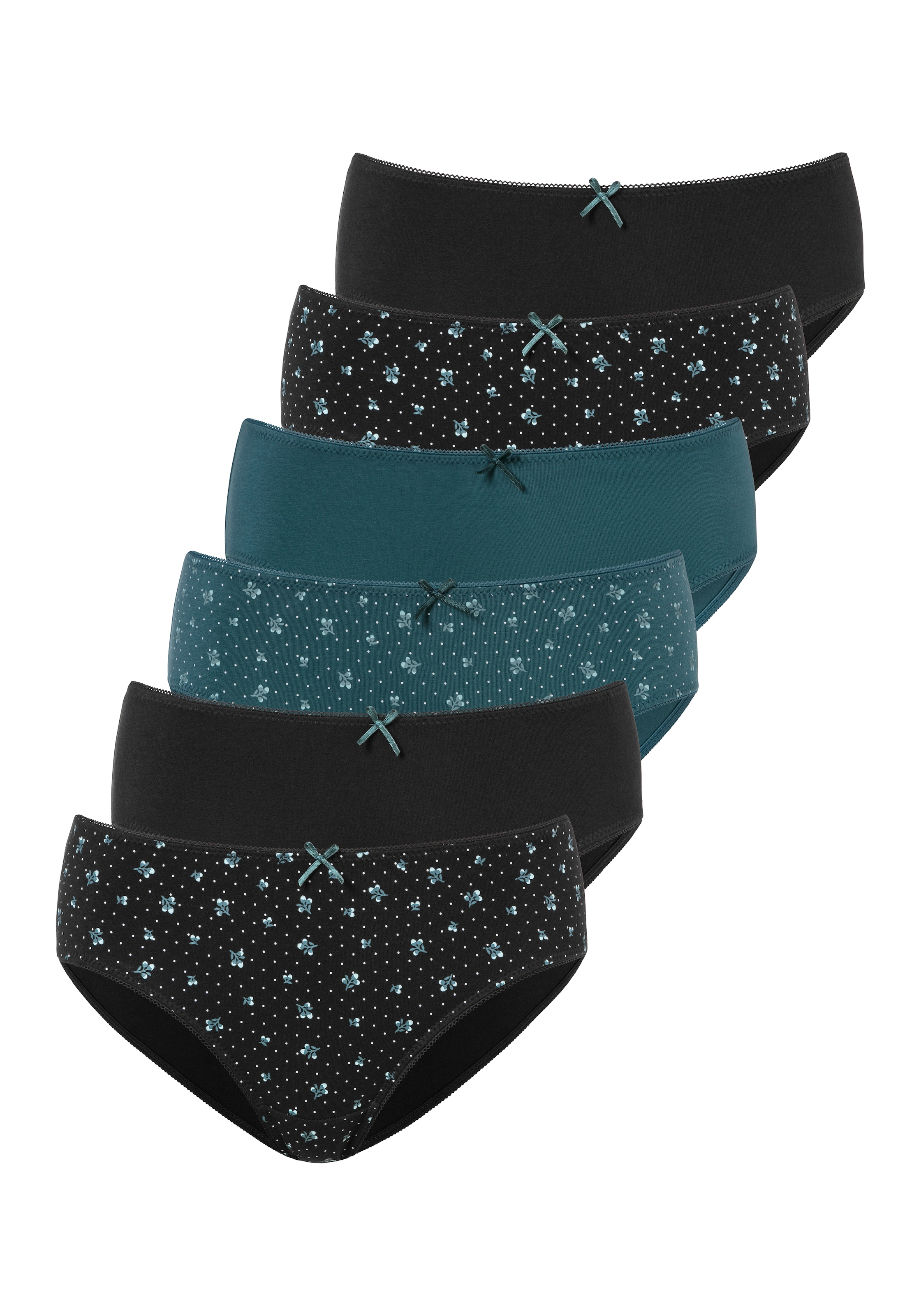 petite fleur by Lascana Jazz-Pants Slips 6er-Pack, aus elastischer Baumwolle