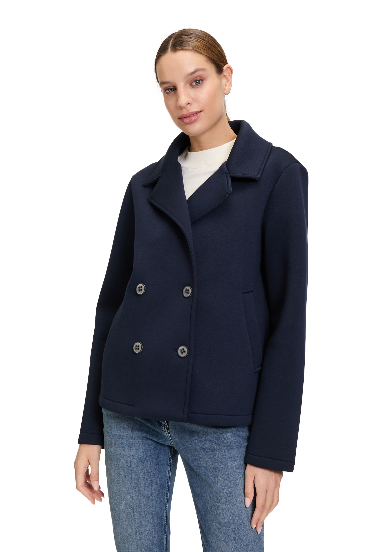 Amber & June Canvasjacke "Amber & June Damen Blazer-Jacke mit Reverskragen" günstig online kaufen
